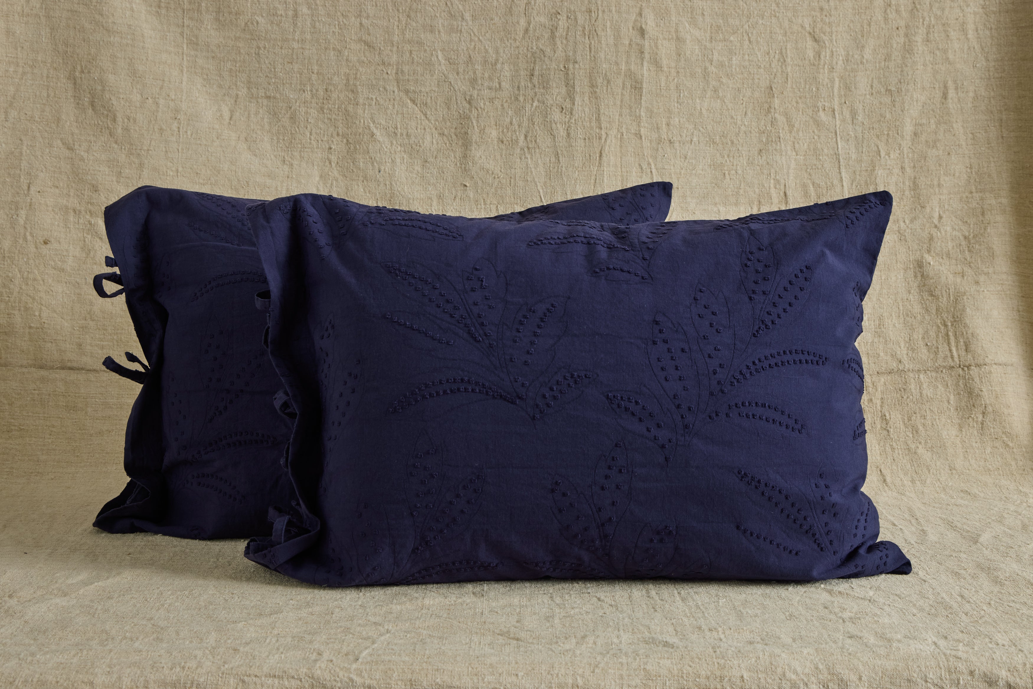 Hazel Ruffled Shams in Indigo