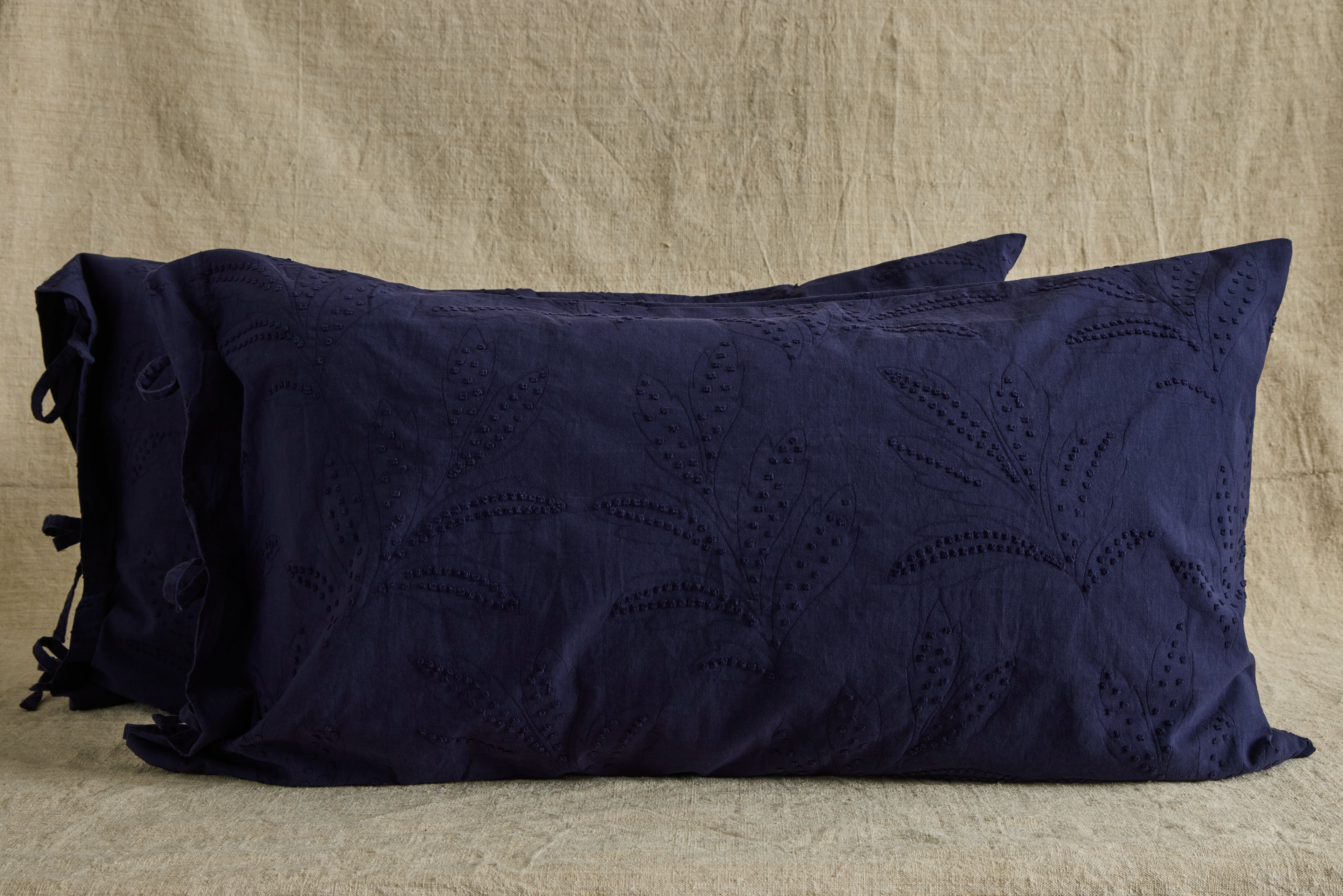 Hazel Ruffled Shams in Indigo