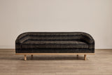 Shown in Customer's Own Material (Pat McGann, TD Stripe in Black) and Natural Oak, 90 in.