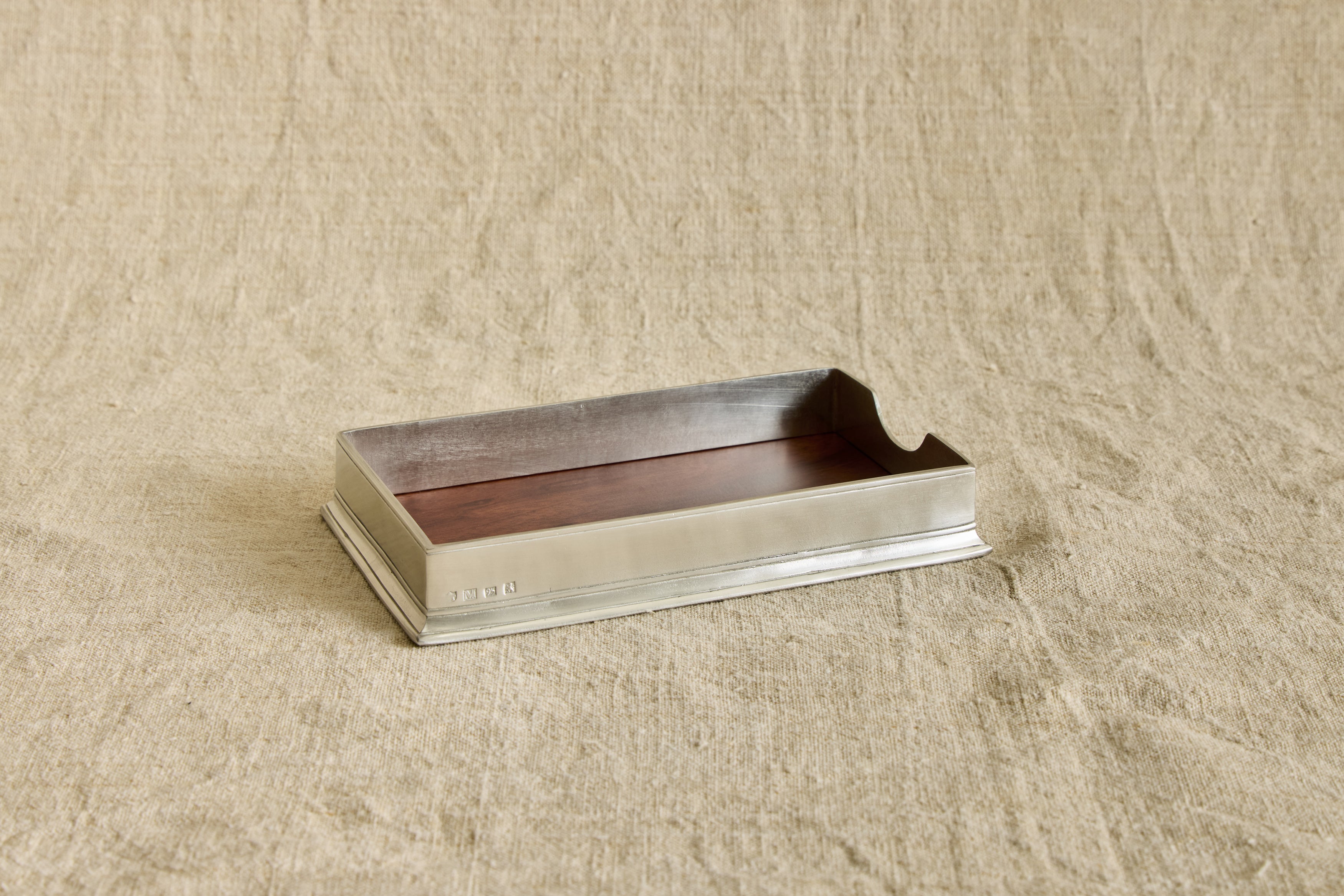 Pewter Guest Towel Box