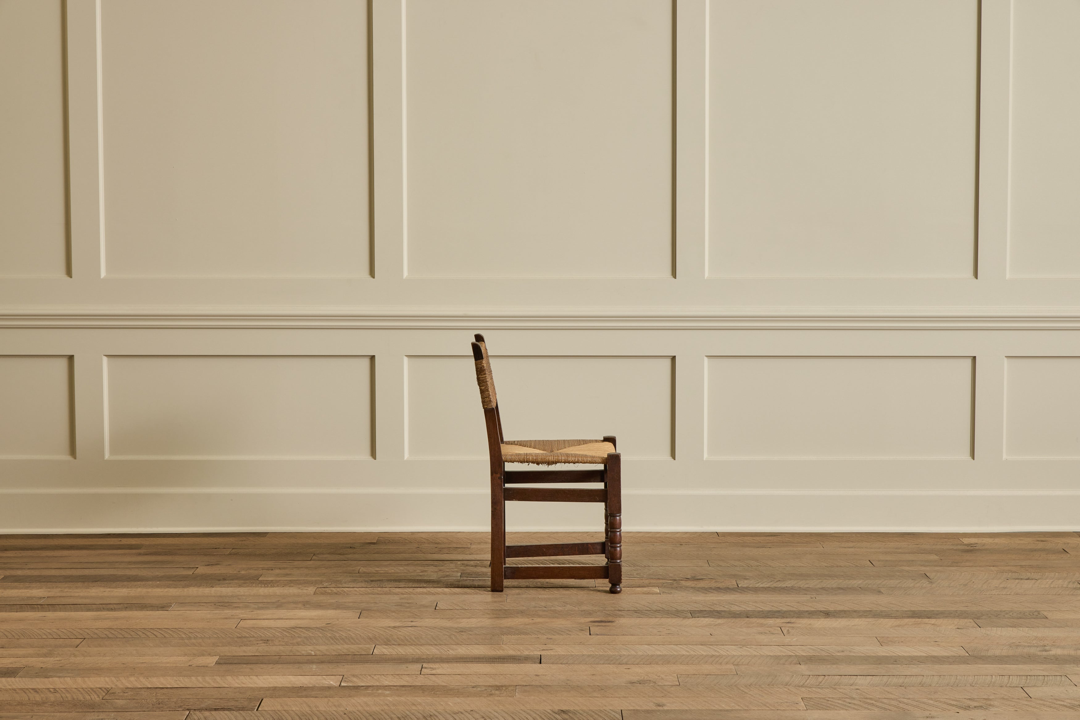 Set of 6 Brutalist Carved Chairs