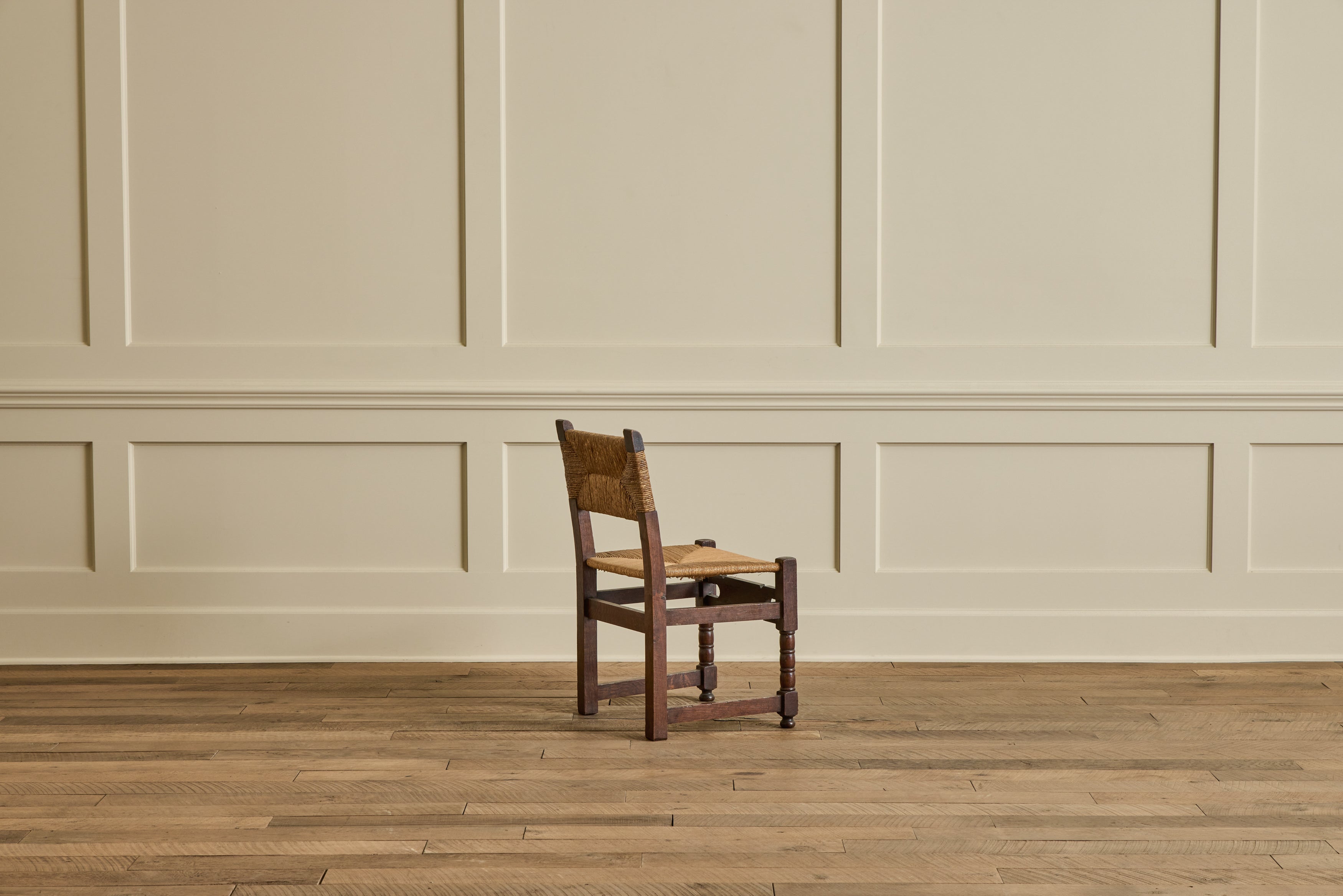 Set of 6 Brutalist Carved Chairs