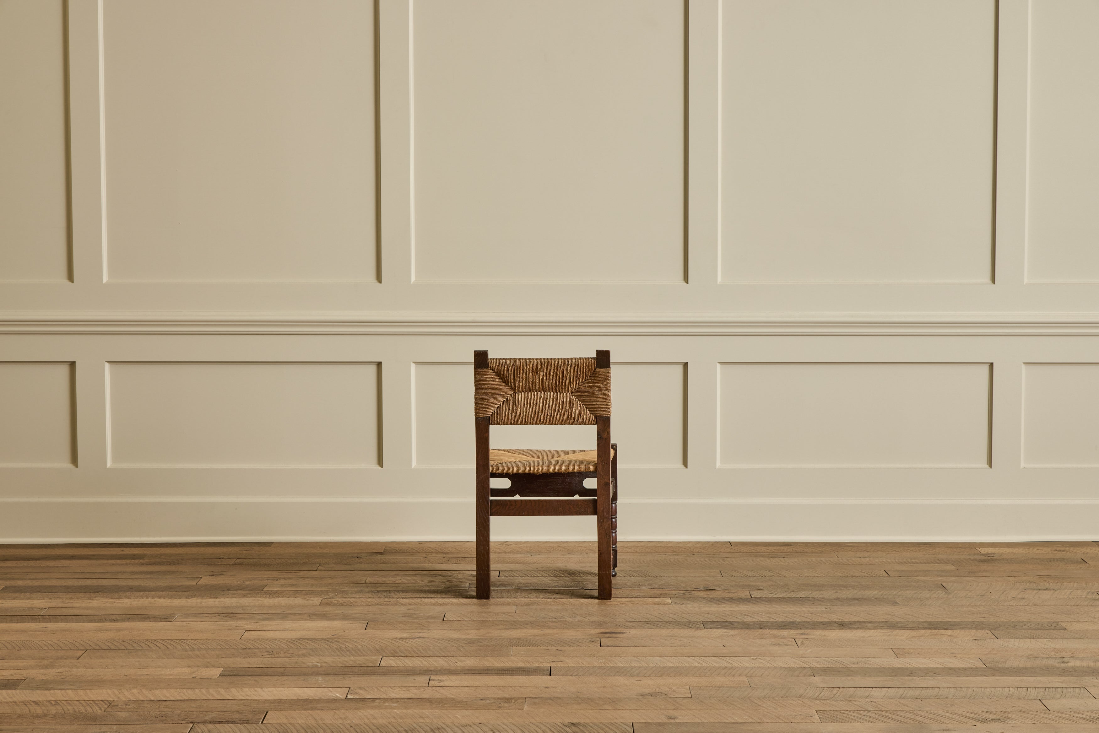Set of 6 Brutalist Carved Chairs