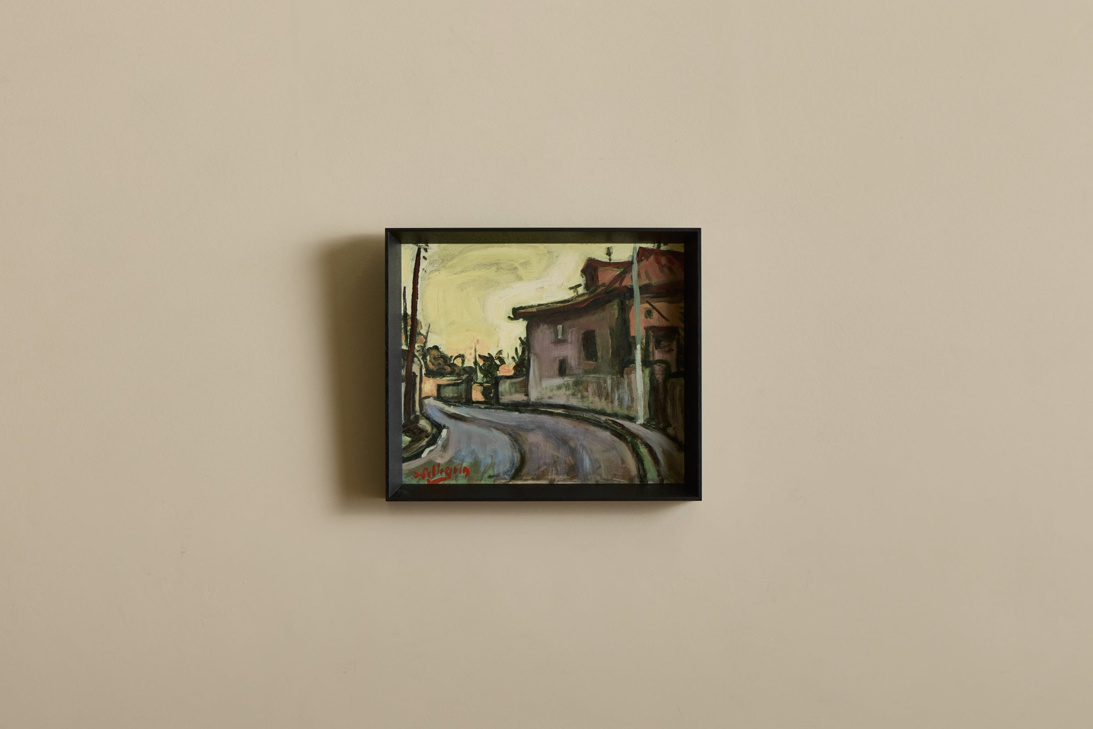 French Village Road Painting