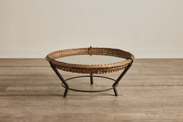 Rattan & Glass Coffee Table