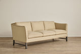 Shown in Customer's Own Material (Nickey Kehoe, Hemp in Flax with Howe Leather Tan Piping and Smoked Oak), 98 In.