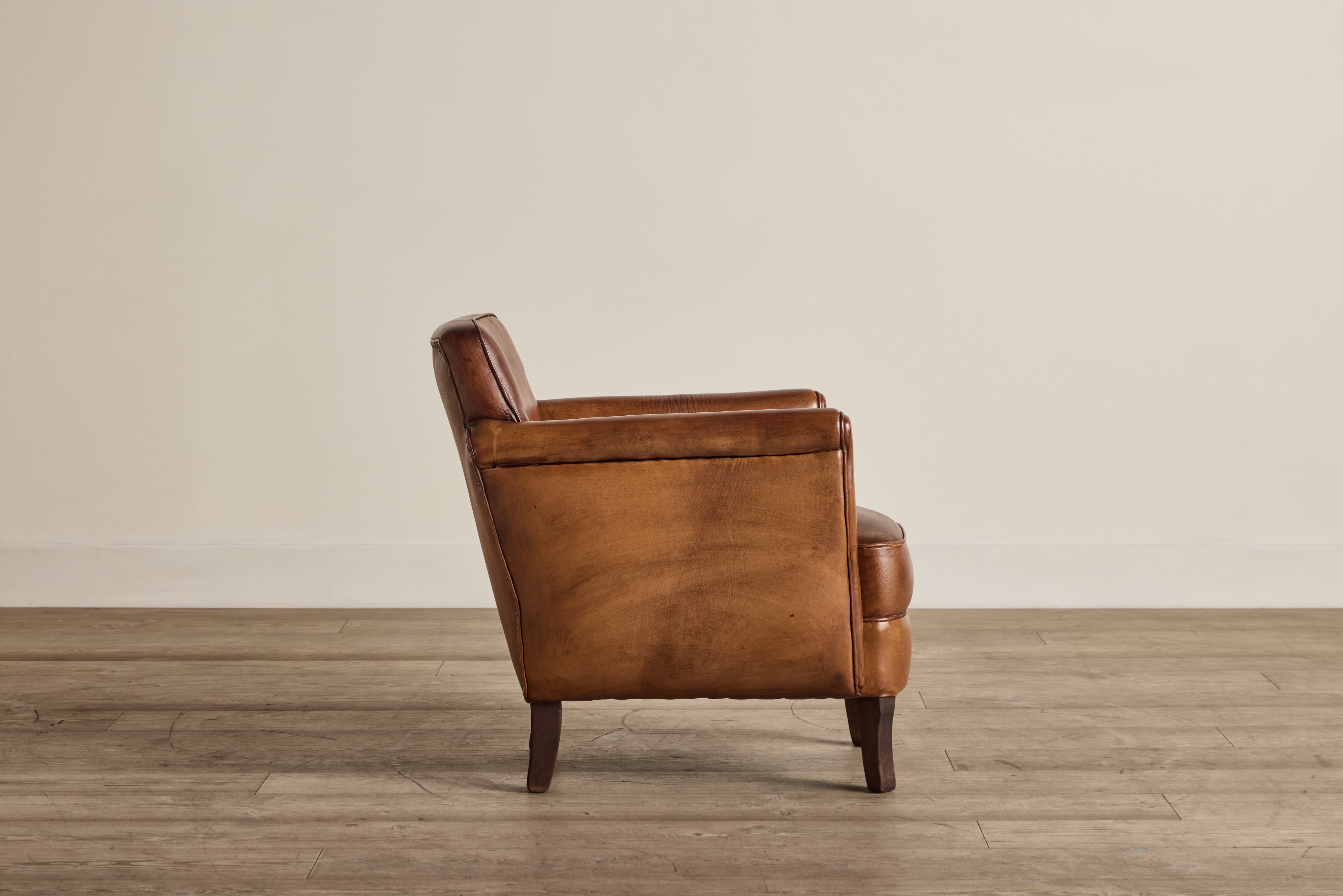 Pair of Leather High Armchairs