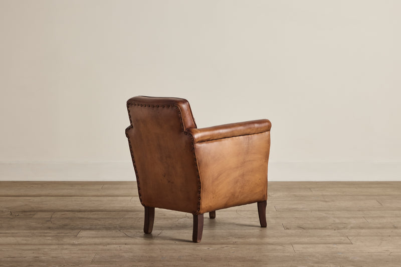 Pair of Leather High Armchairs