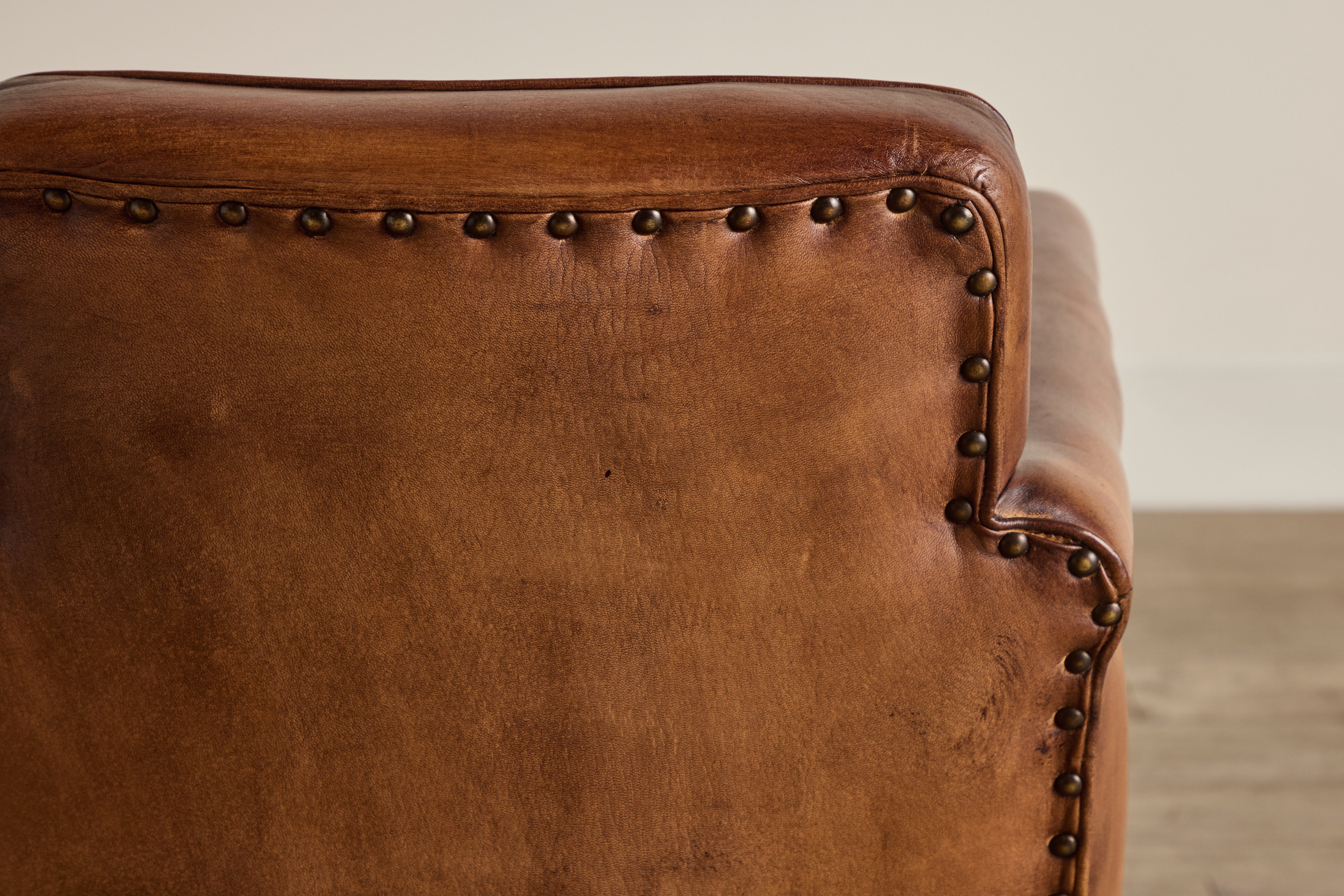 Pair of Leather High Armchairs