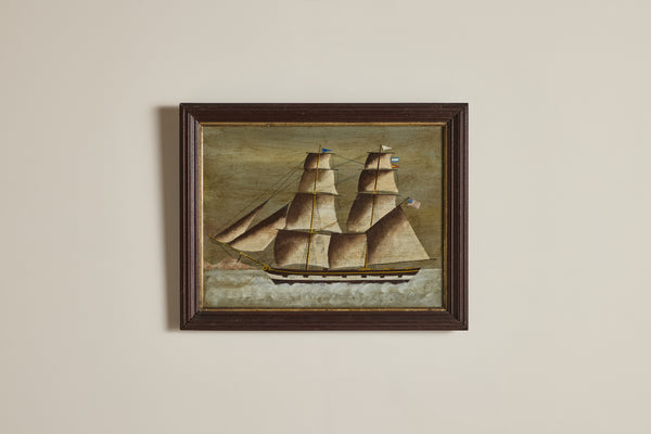 19th Century Ship Painting