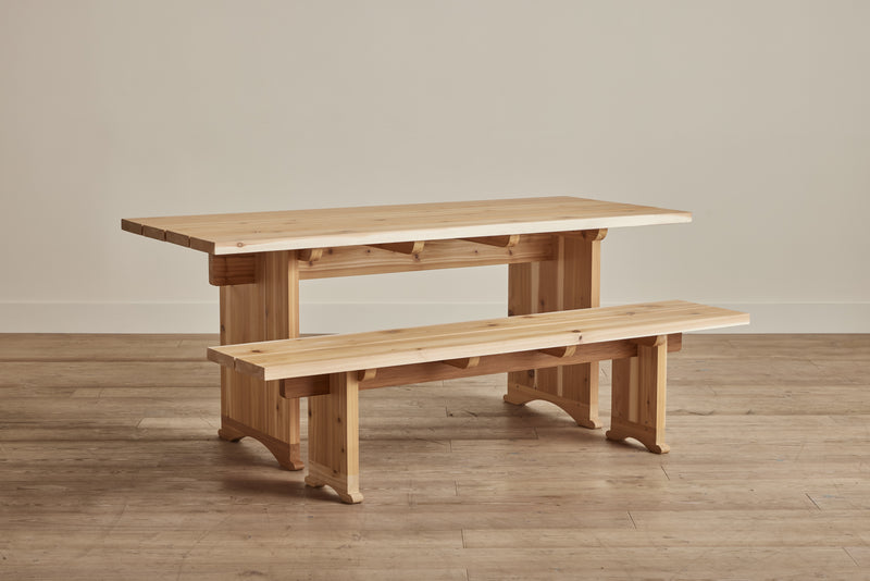 Nickey Kehoe Plank Picnic Table in Natural Oak - In Stock