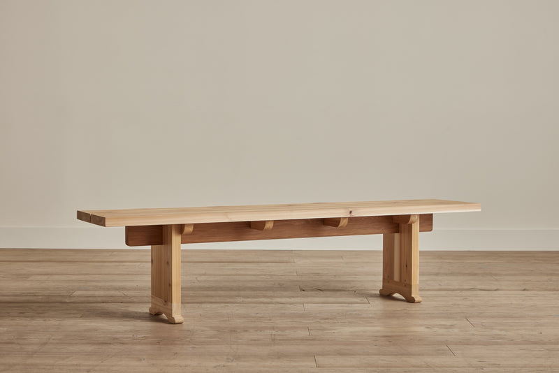 Nickey Kehoe Plank Picnic Bench in Natural Oak- In Stock