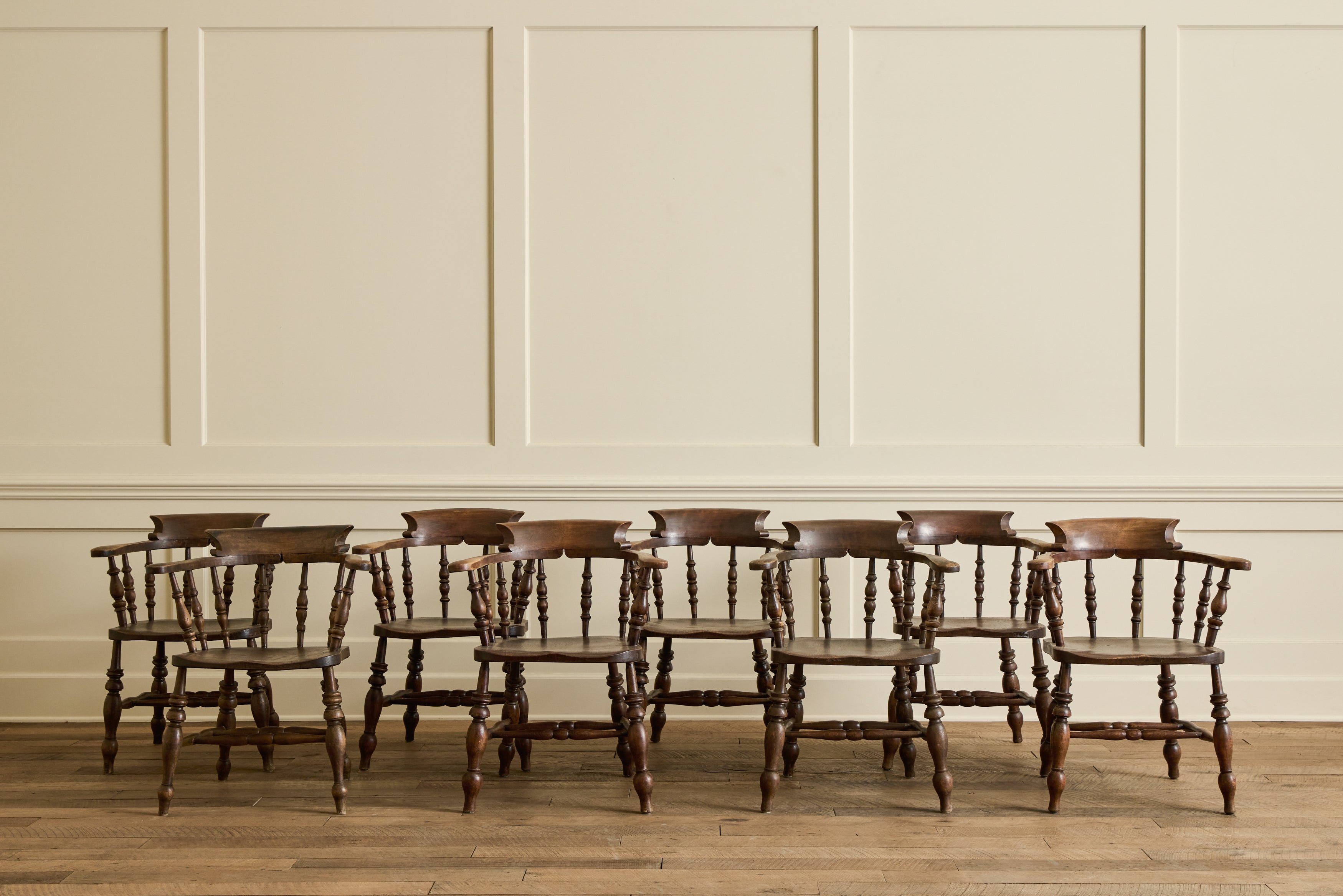 Set of 8 Barrel Back Chairs