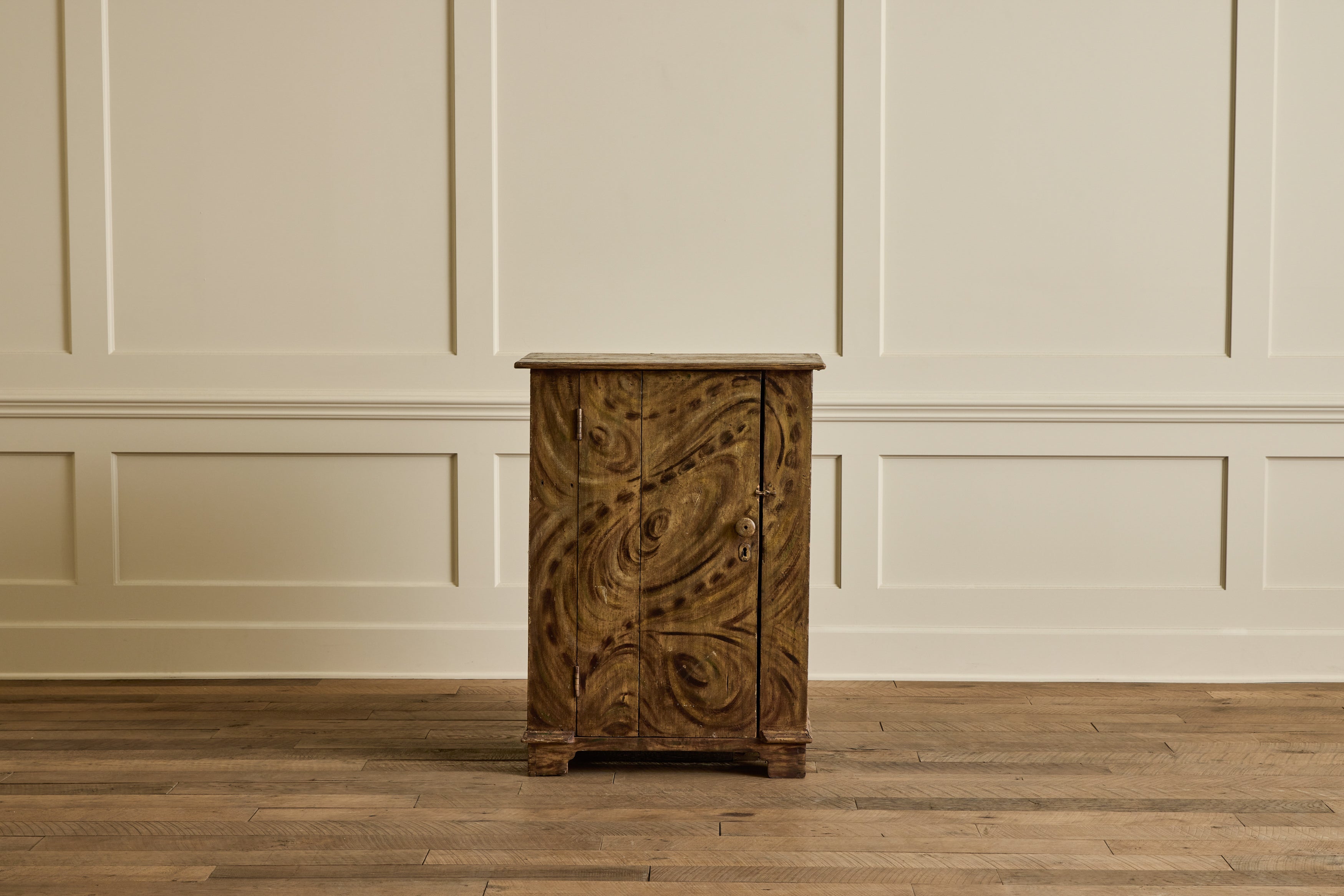 19th Century Grain Painted Cupboard