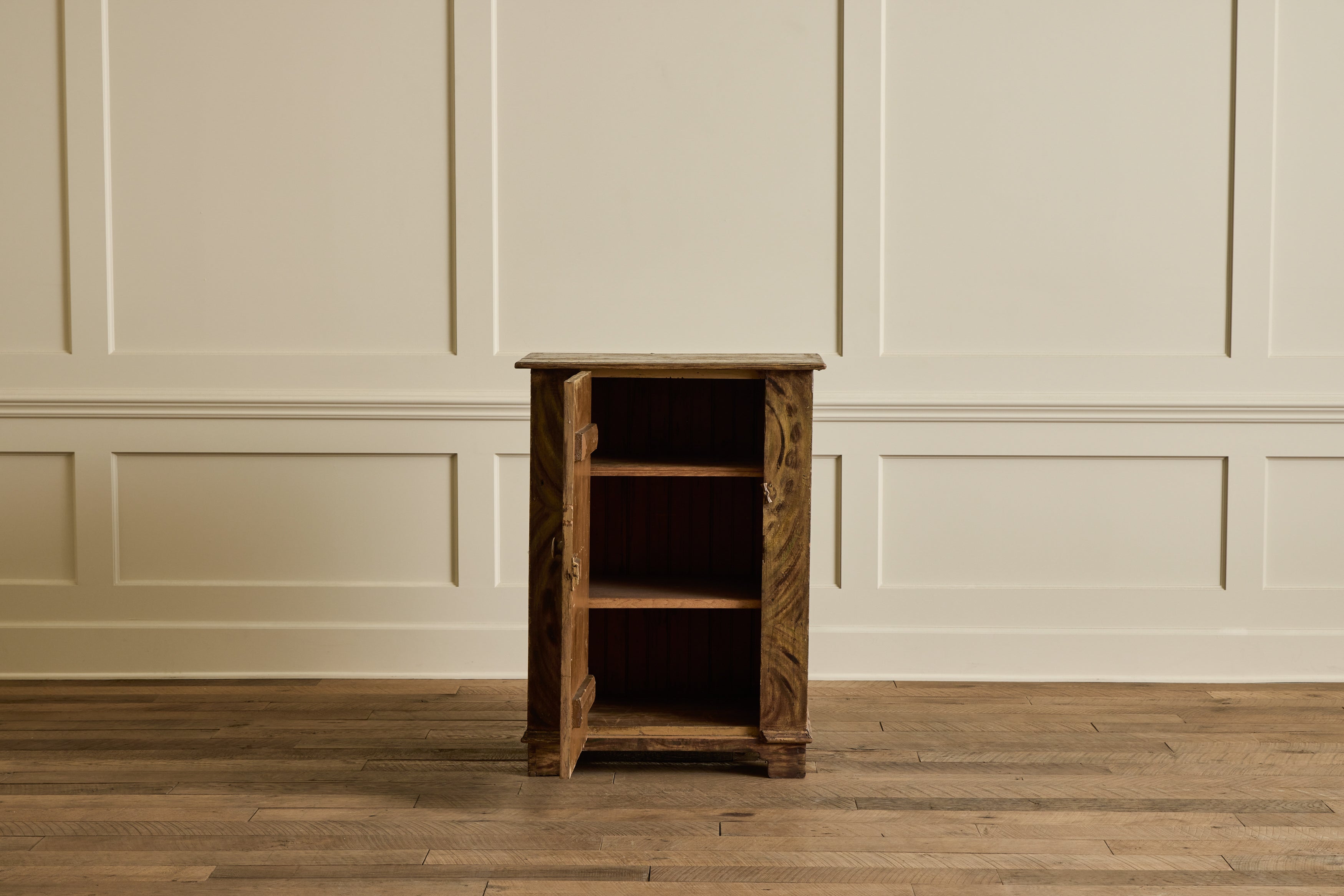 19th Century Grain Painted Cupboard