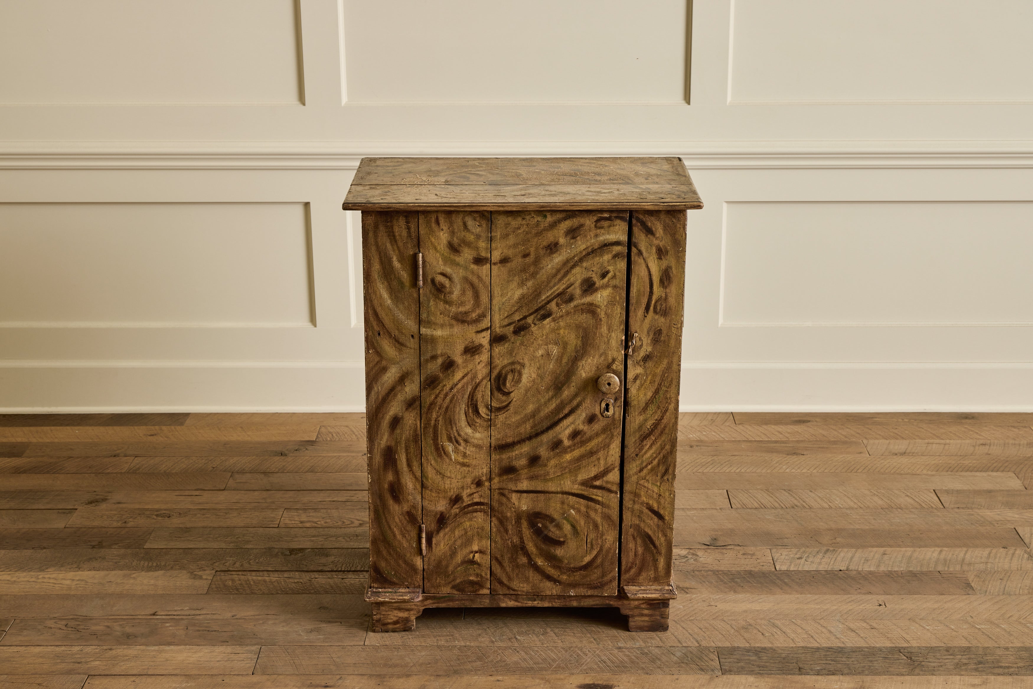 19th Century Grain Painted Cupboard
