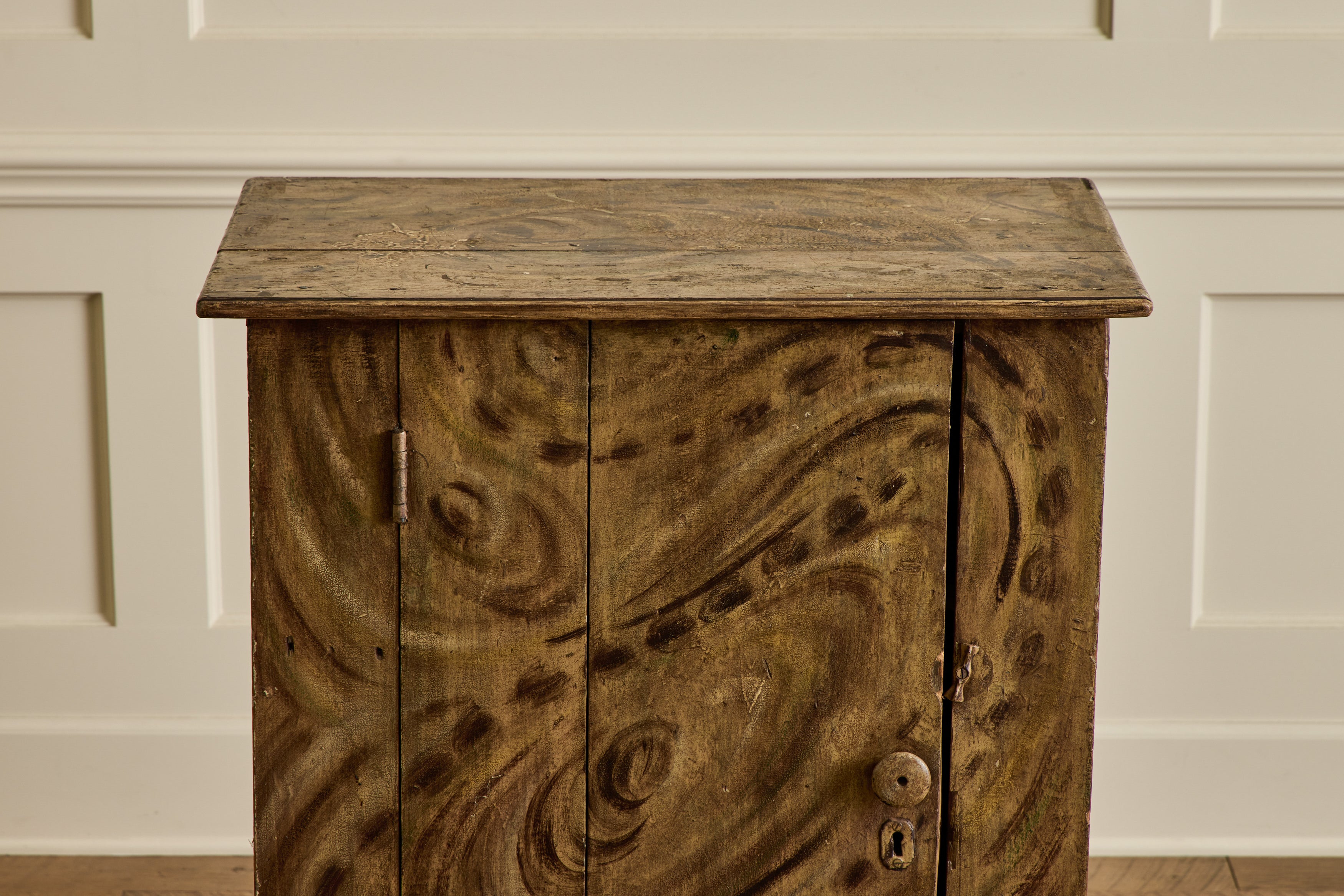 19th Century Grain Painted Cupboard