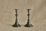 Pair of Pewter Candlestick Holders