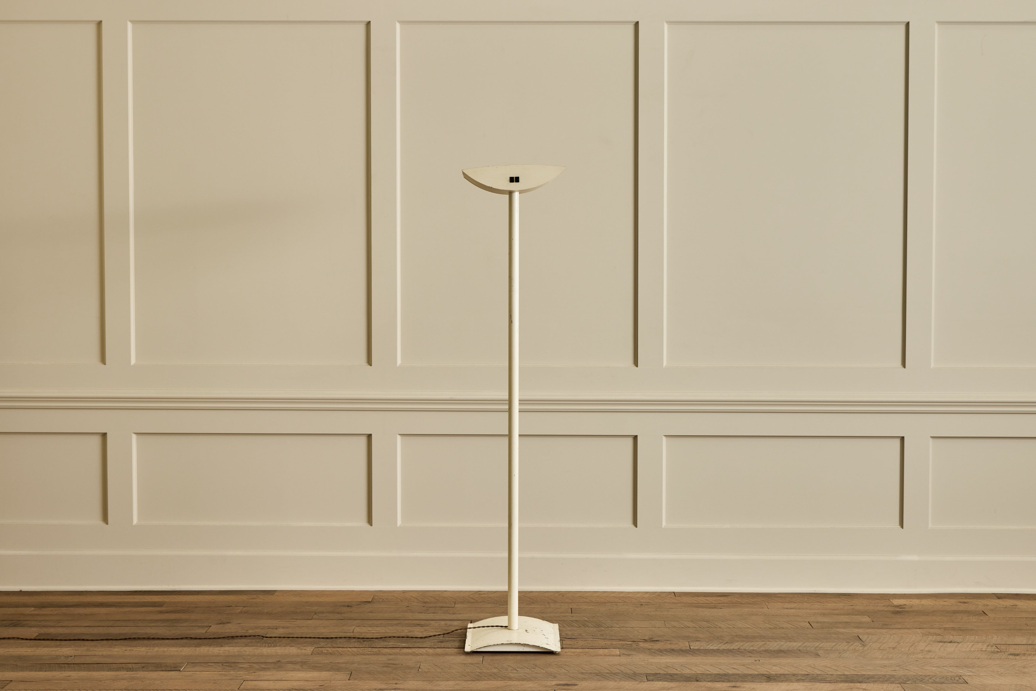 1980s White Metal Floor Lamp