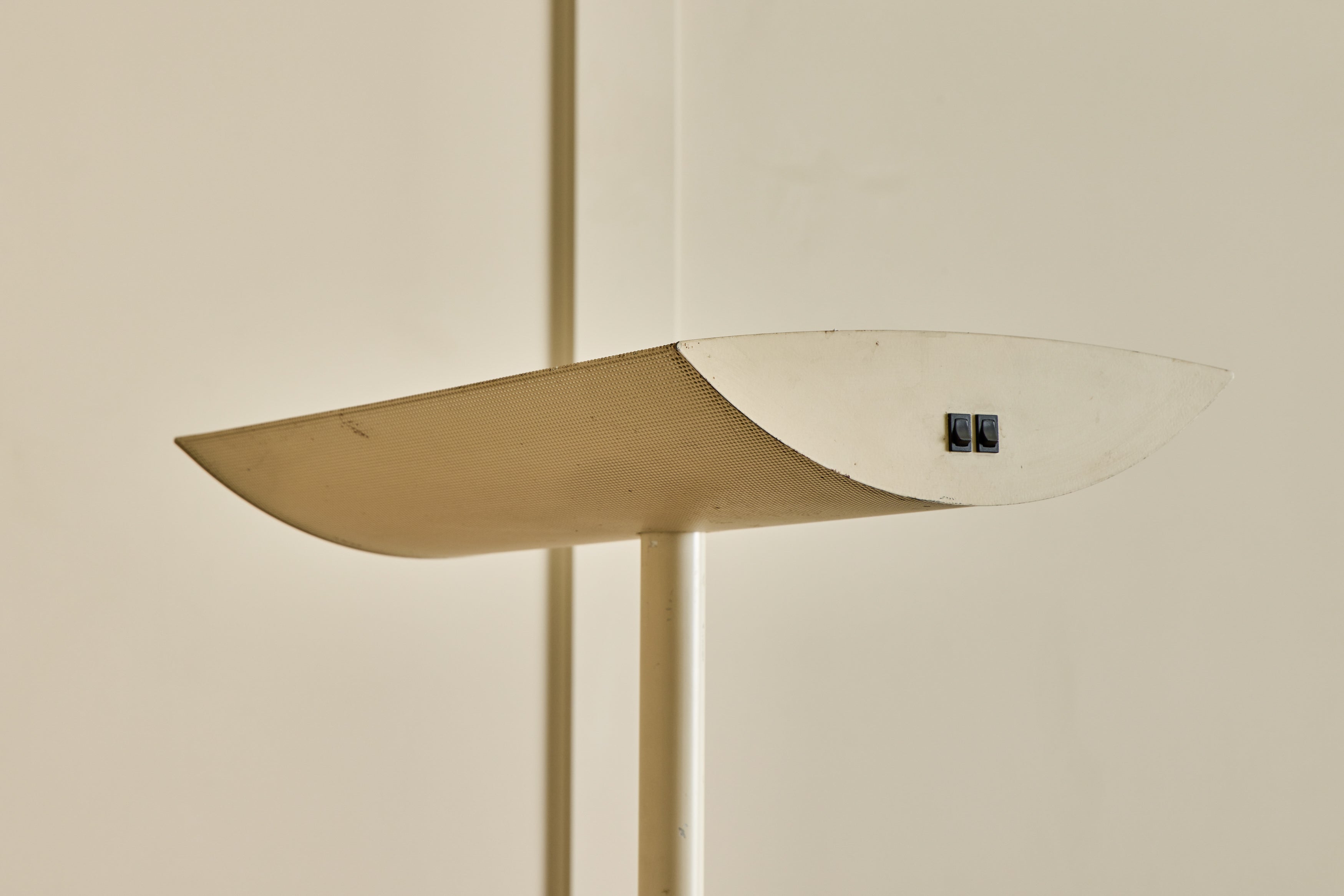 1980s White Metal Floor Lamp