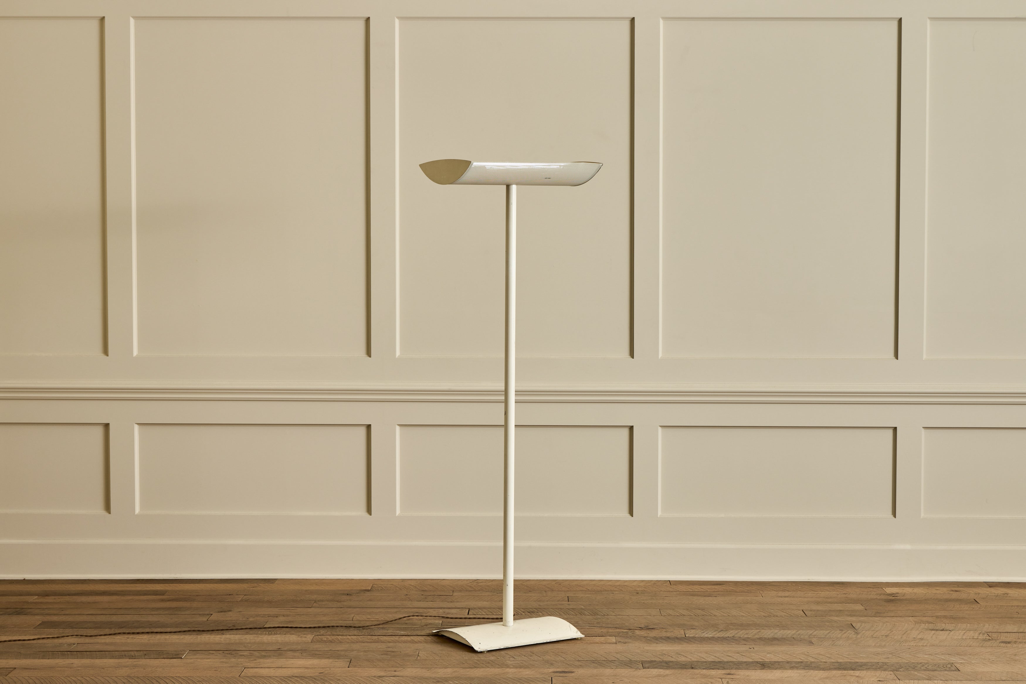 1980s White Metal Floor Lamp