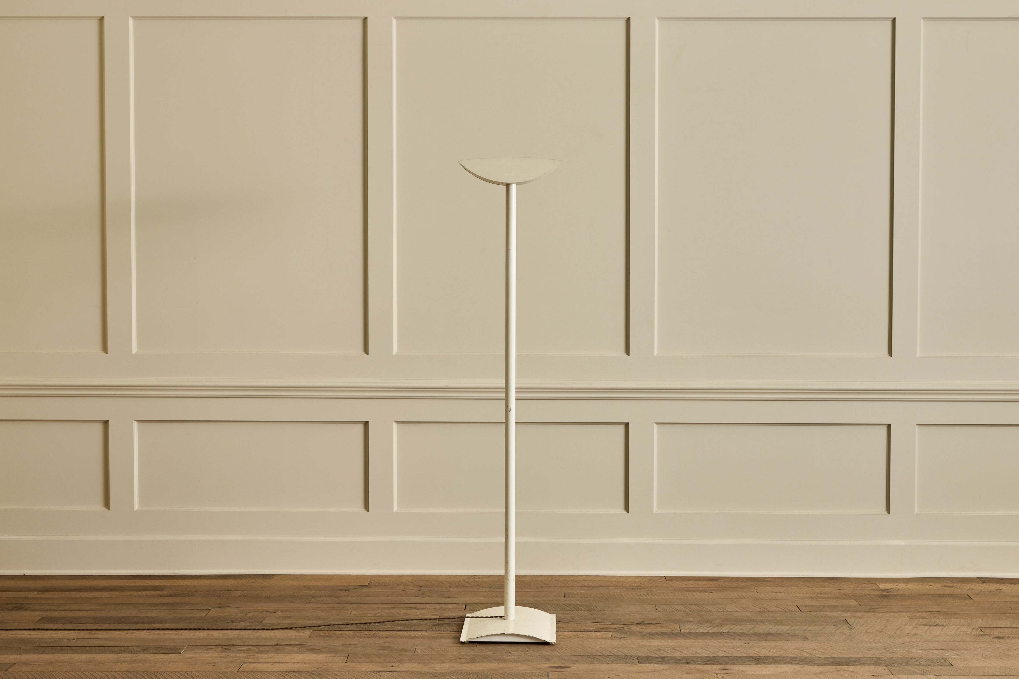 1980s White Metal Floor Lamp