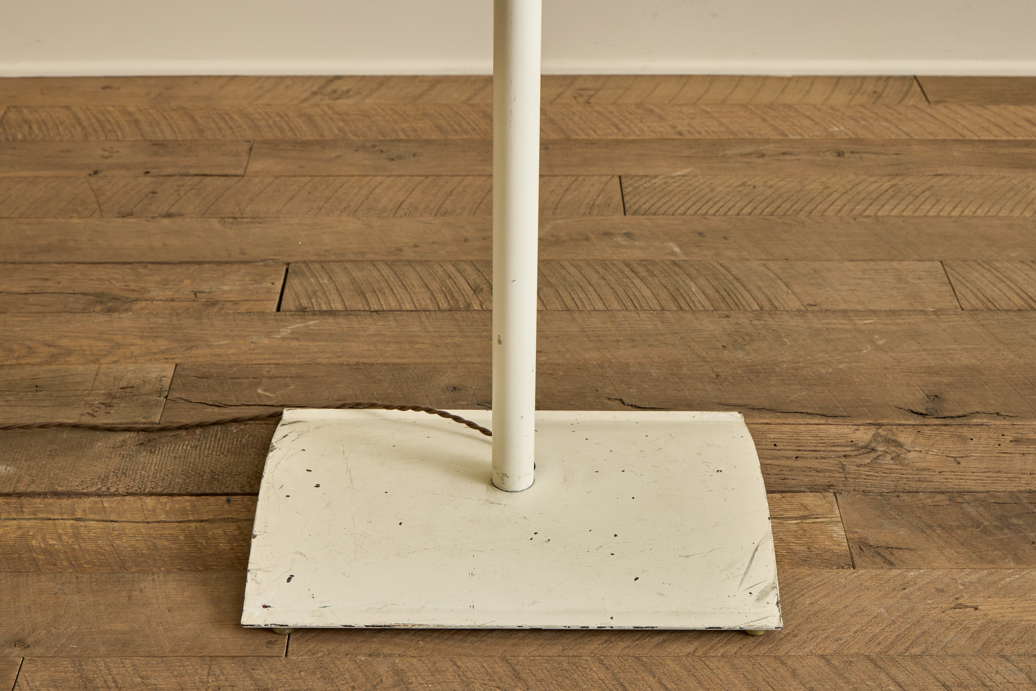 1980s White Metal Floor Lamp