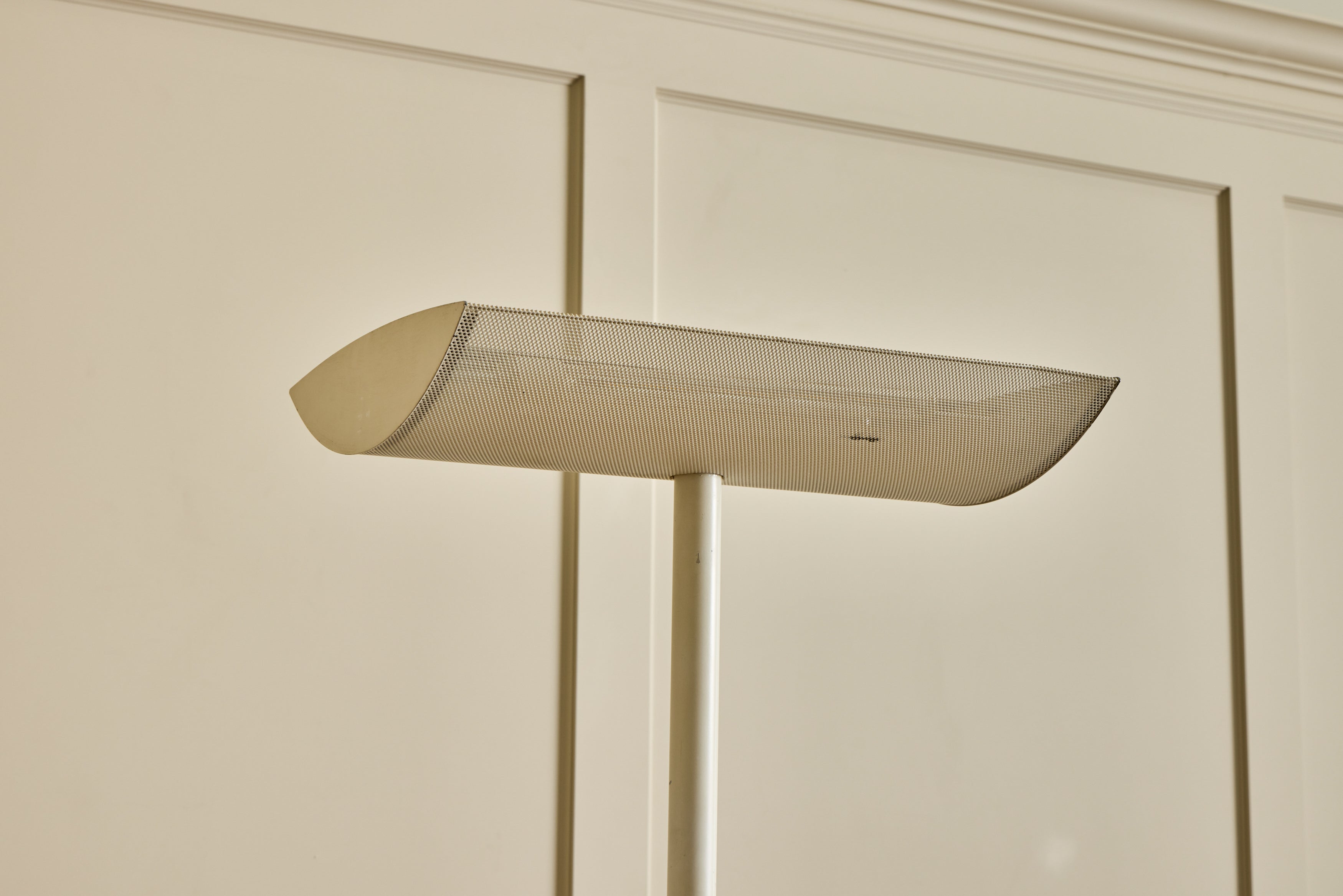 1980s White Metal Floor Lamp