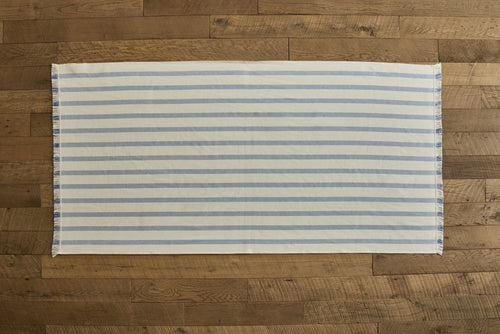 CABANA STRIPE BEACH TOWEL IN BLUE