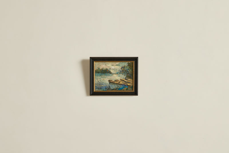 Riverside Canoe Painting