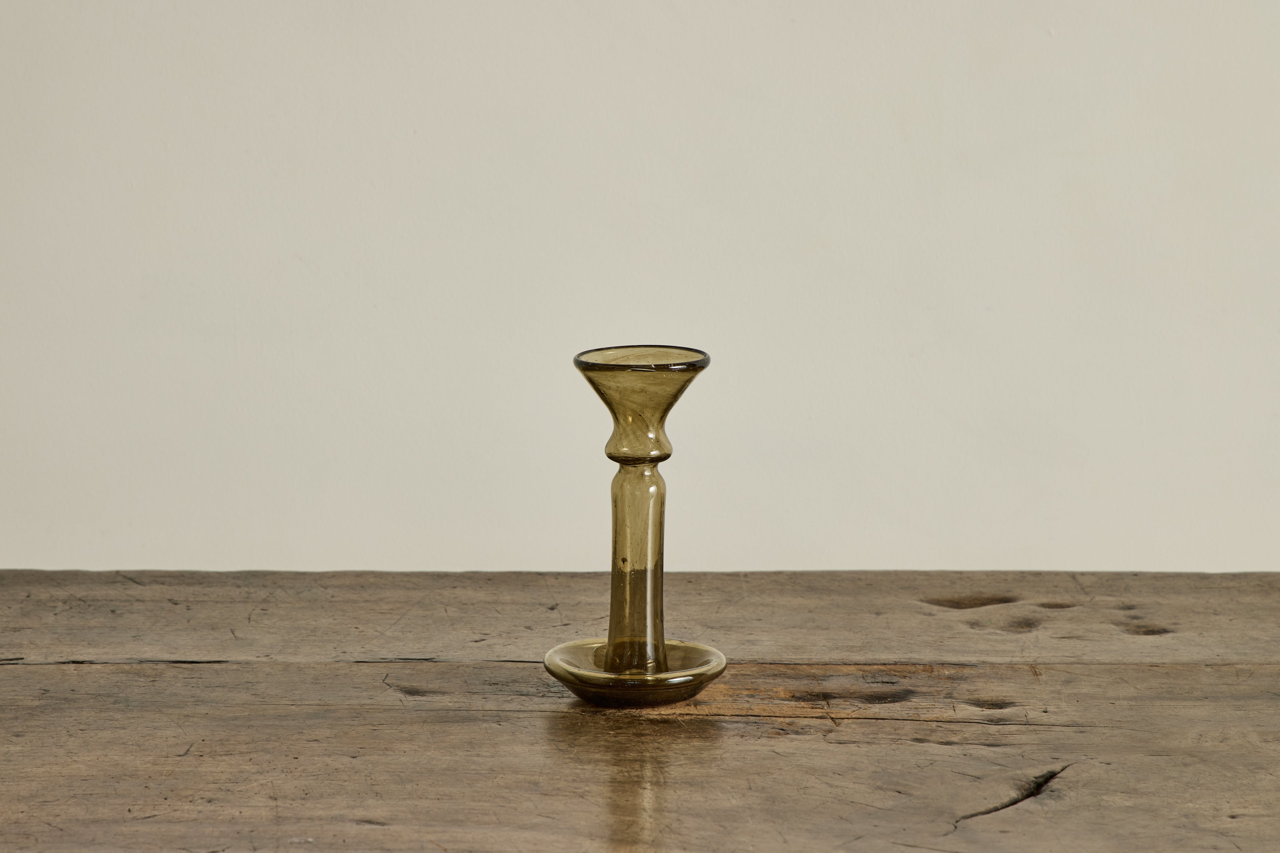 Glass Candle Holder in Fume