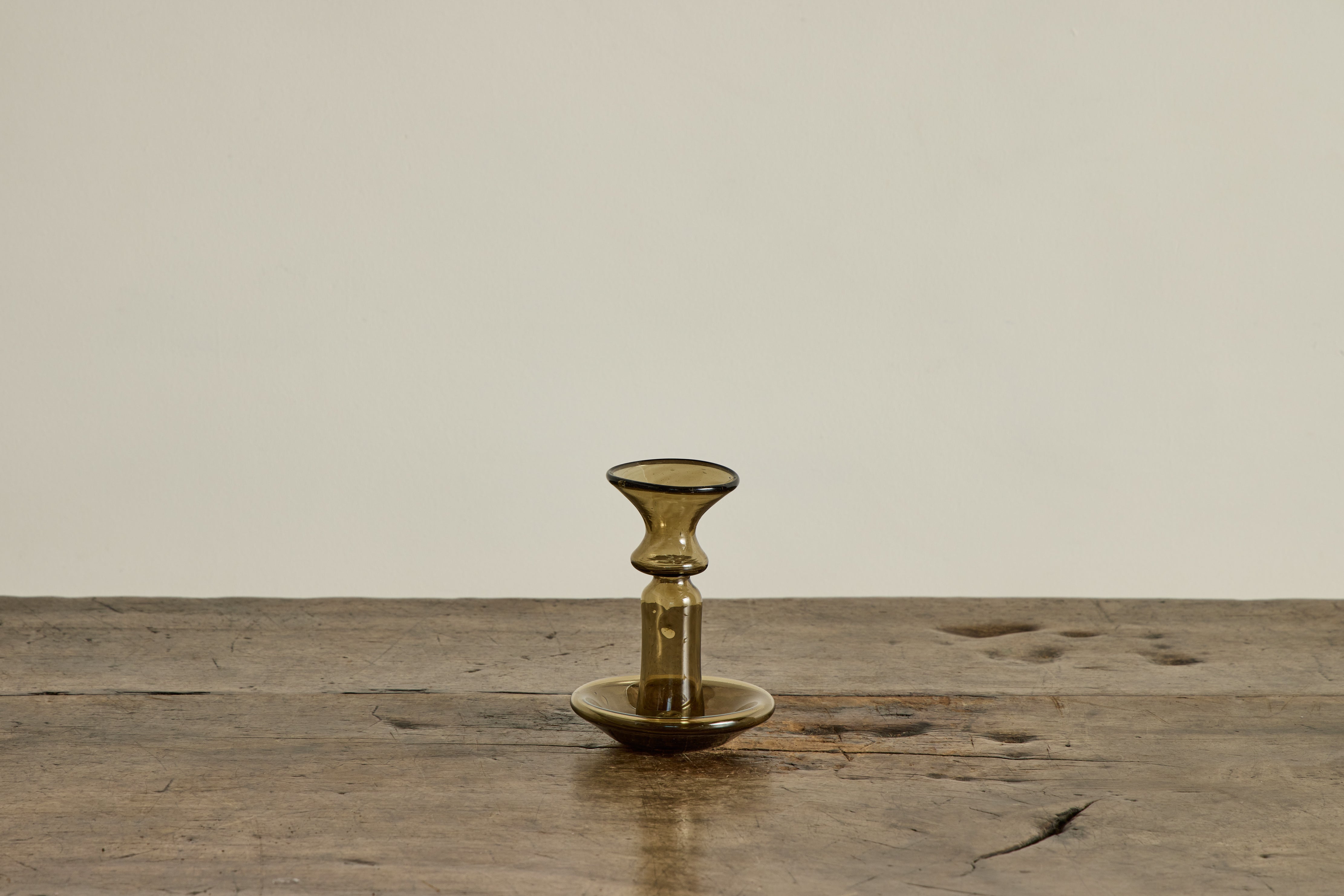 Glass Candle Holder in Fume