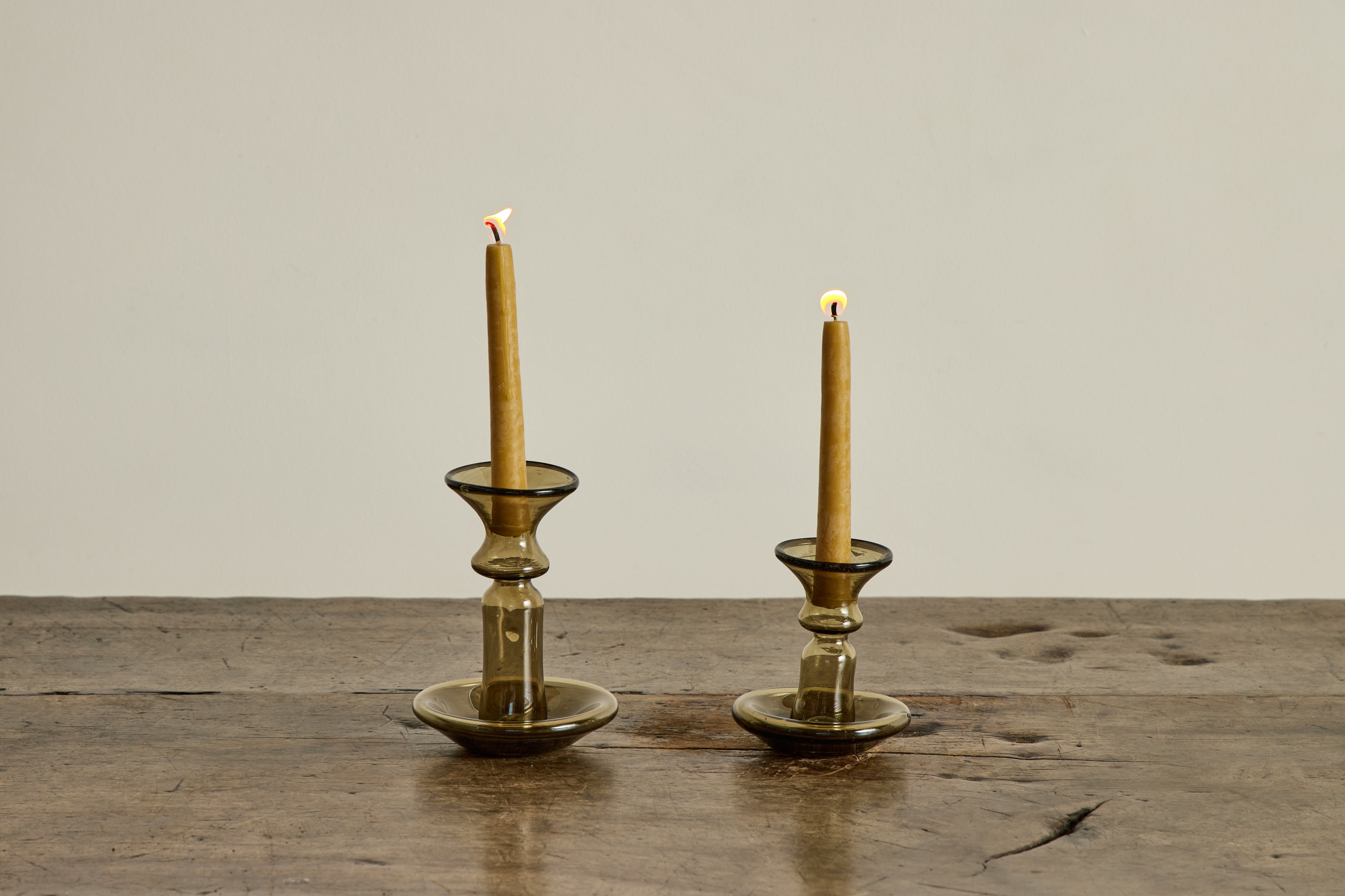 Glass Candle Holder in Fume