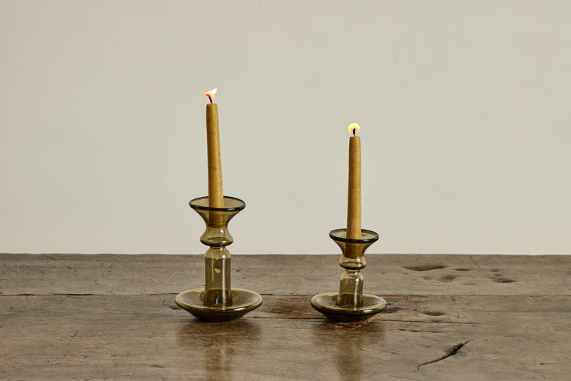 Glass Candle Holder in Fume