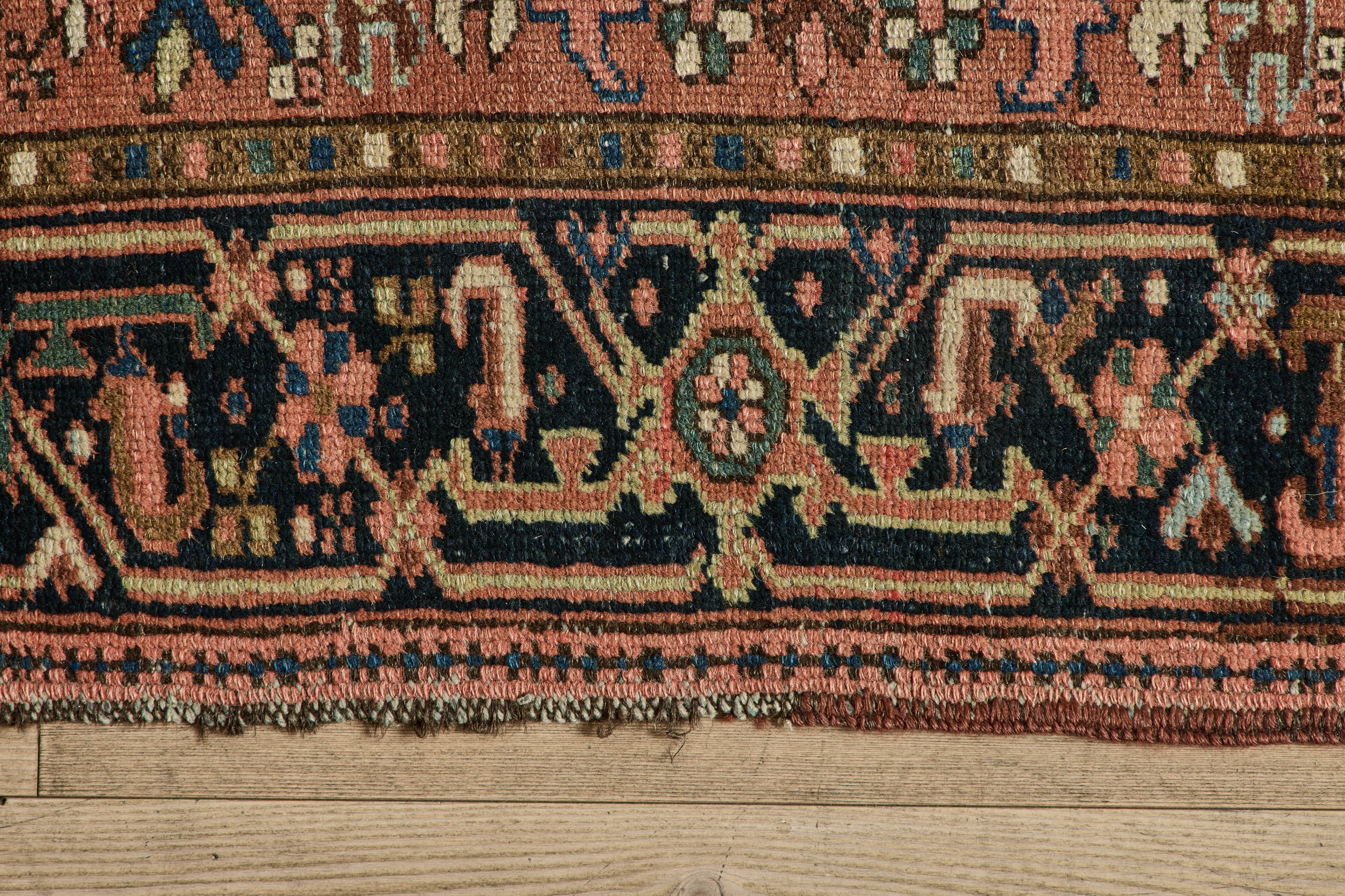 Pink Heriz Throw Rug 3’4 X 4’2