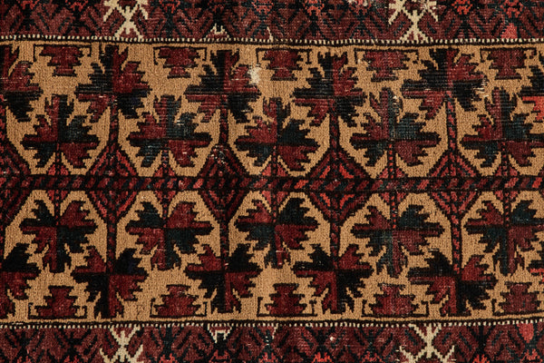 Tribal Baluch Throw Rug  1’6” x 3’1