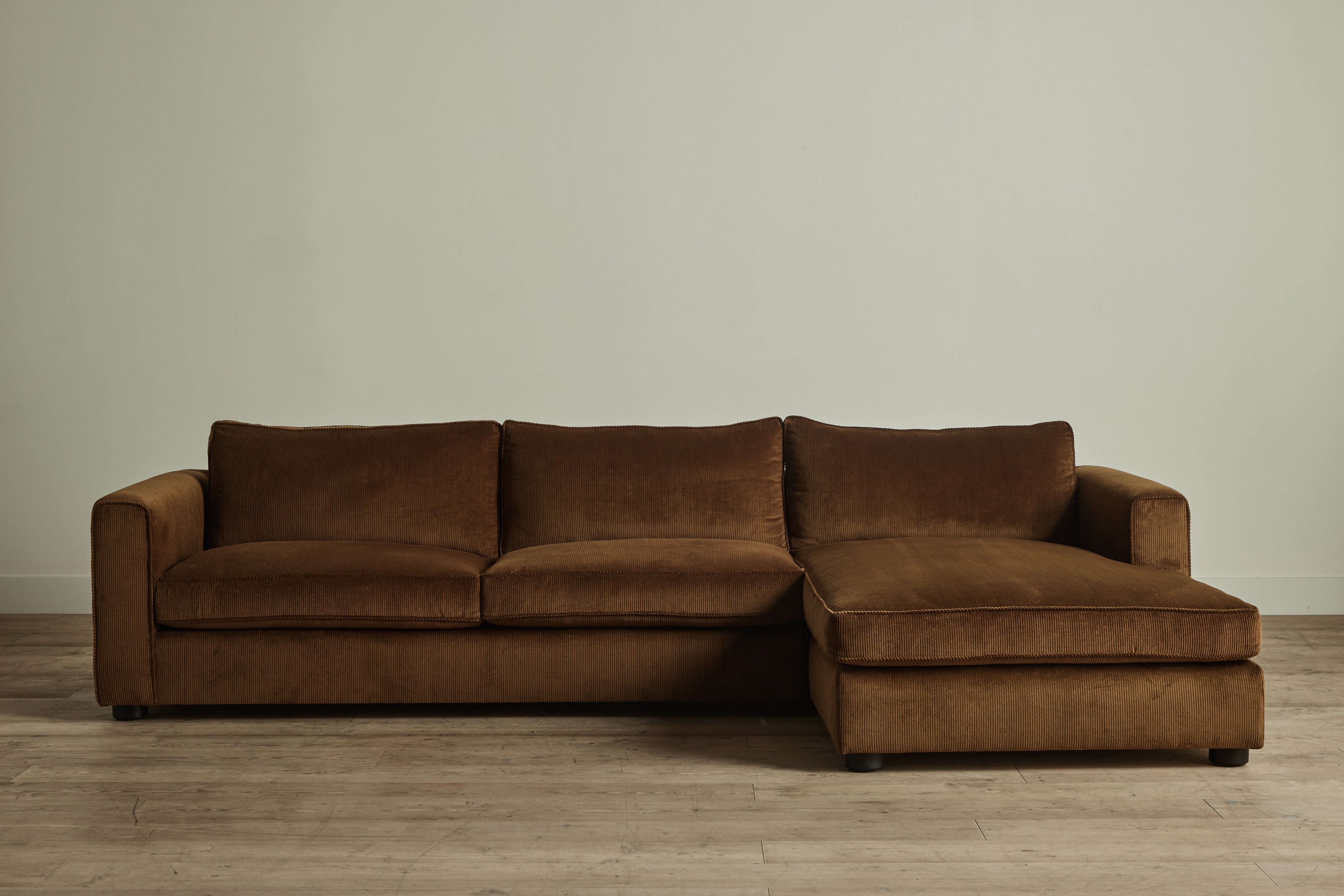 Shown in Holland & Sherry Tempo Bronze and Dark Oak, 120 In.