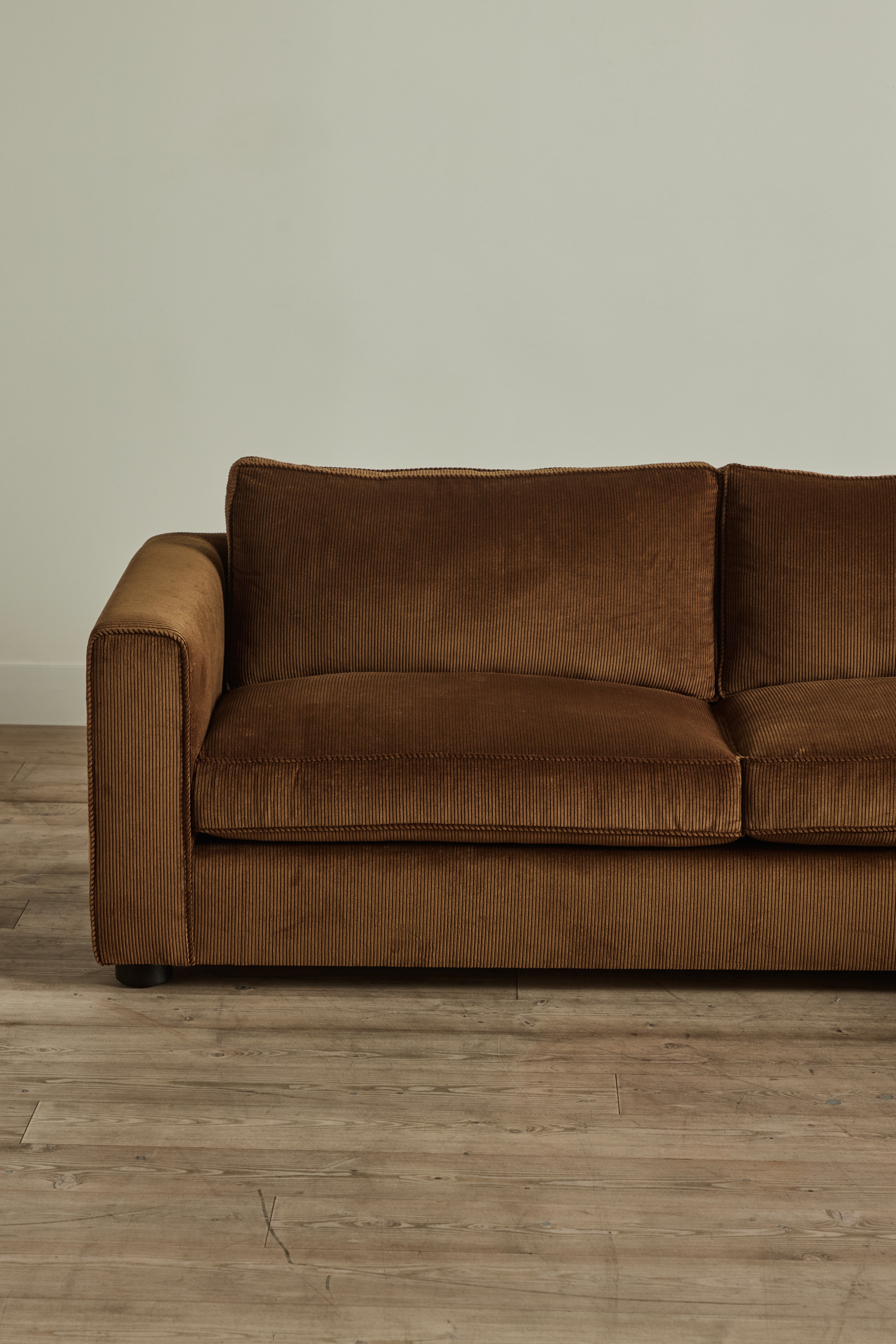Shown in Holland & Sherry Tempo Bronze and Dark Oak, 120 In.