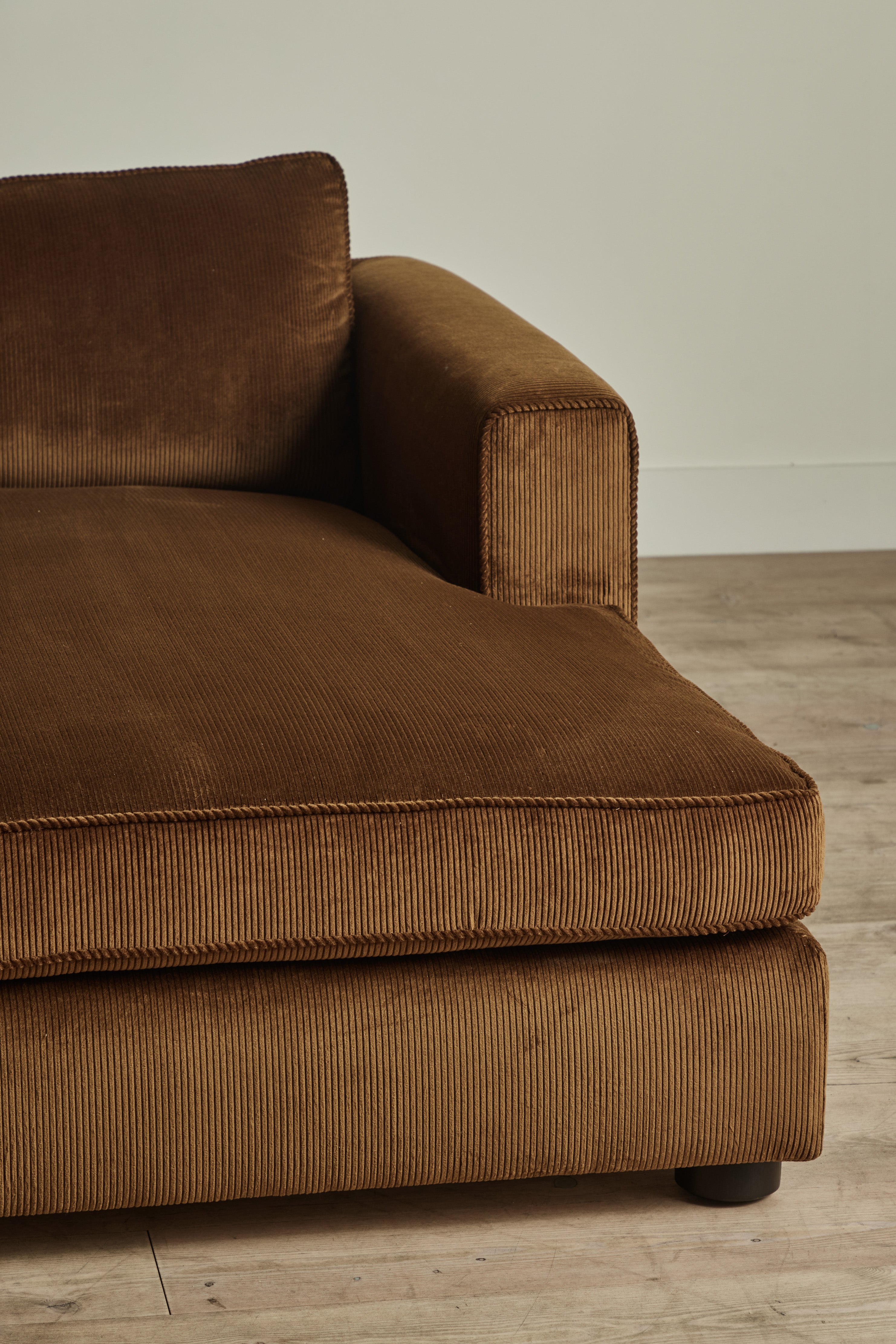 Shown in Holland & Sherry Tempo Bronze and Dark Oak, 120 In.