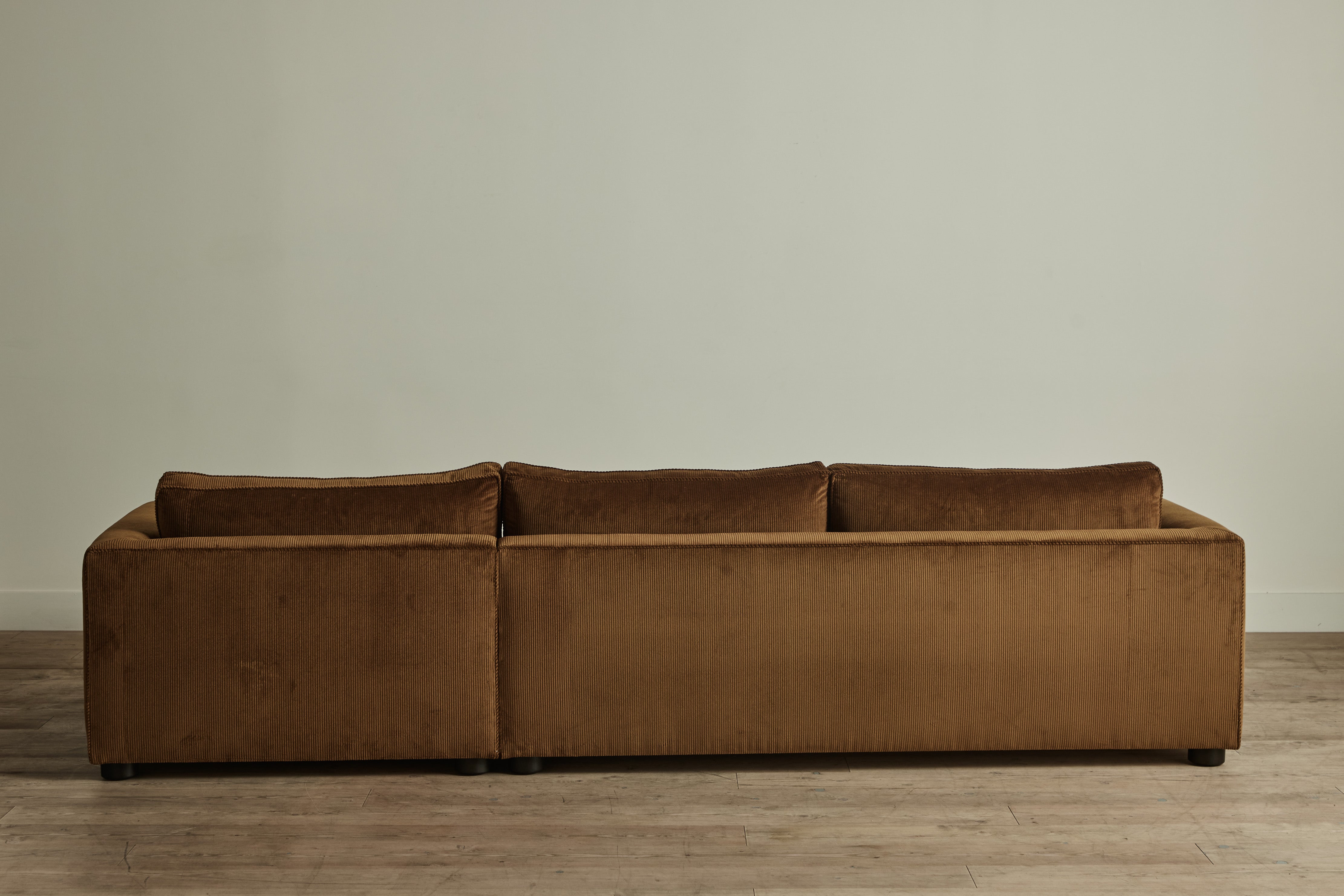 Shown in Holland & Sherry Tempo Bronze and Dark Oak, 120 In.