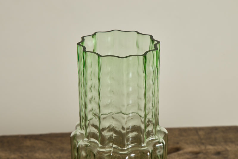 Waves Vase No.5 in Green