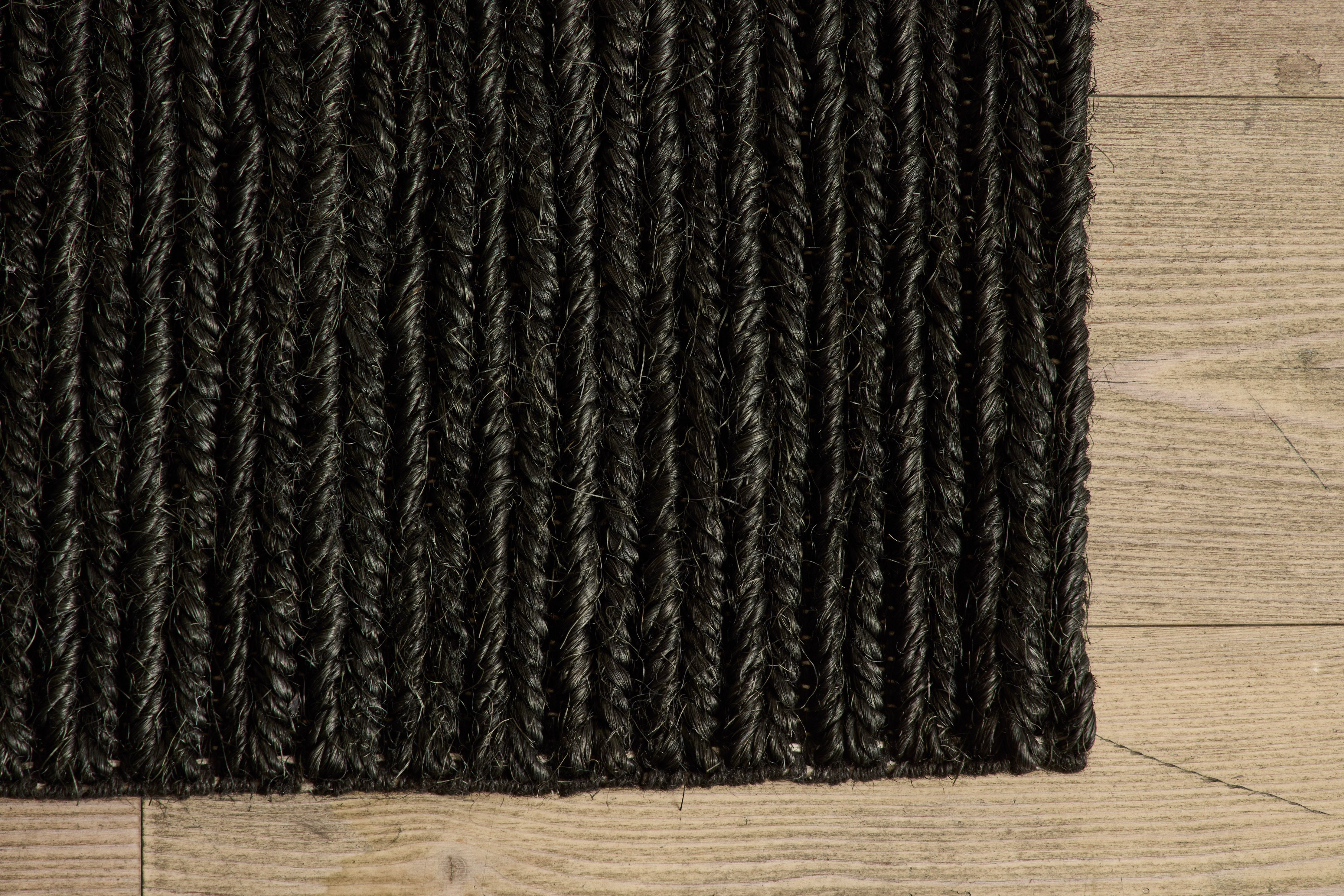 French Braid Welcome Mats in Charcoal  (Multiple Sizes)