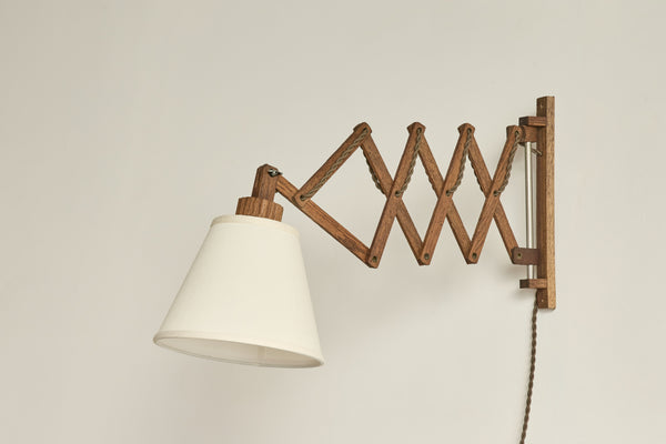 Oak Scissor Wall Sconce