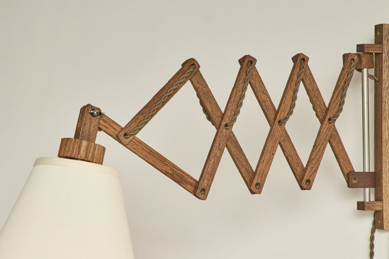 Oak Scissor Wall Sconce