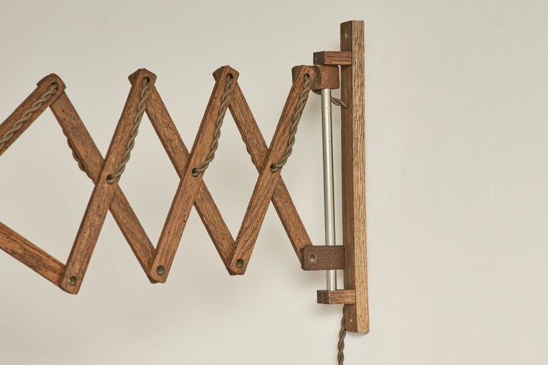 Oak Scissor Wall Sconce