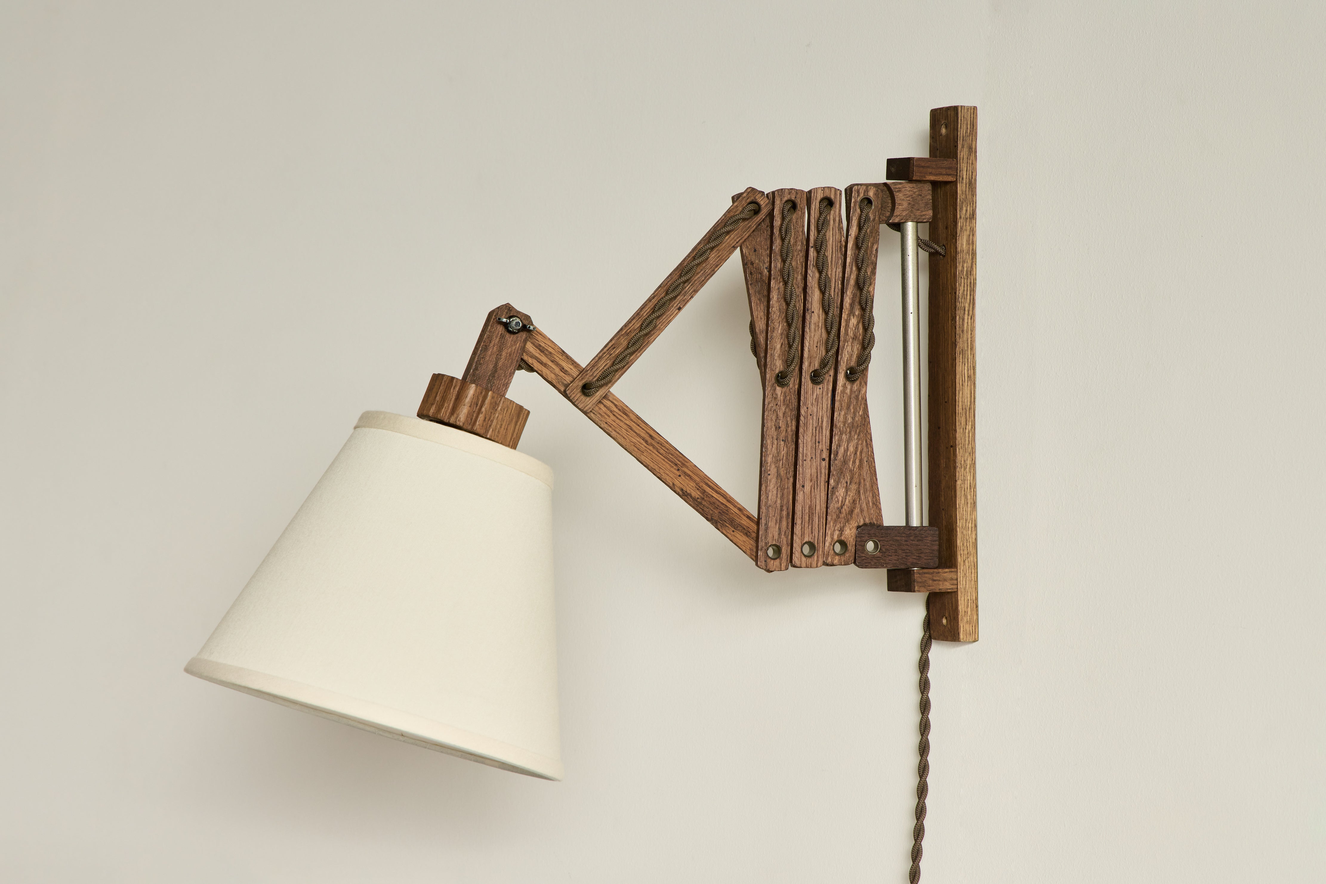 Oak Scissor Wall Sconce
