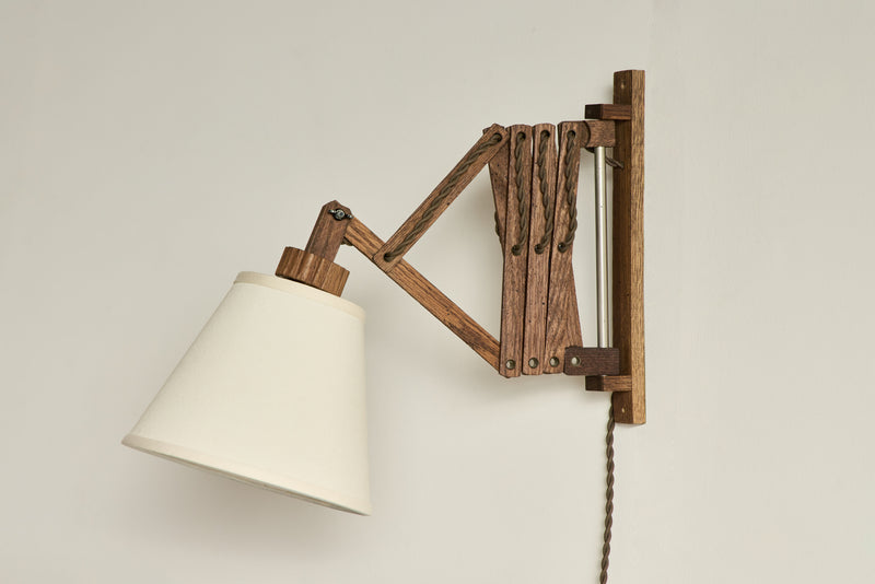 Oak Scissor Wall Sconce