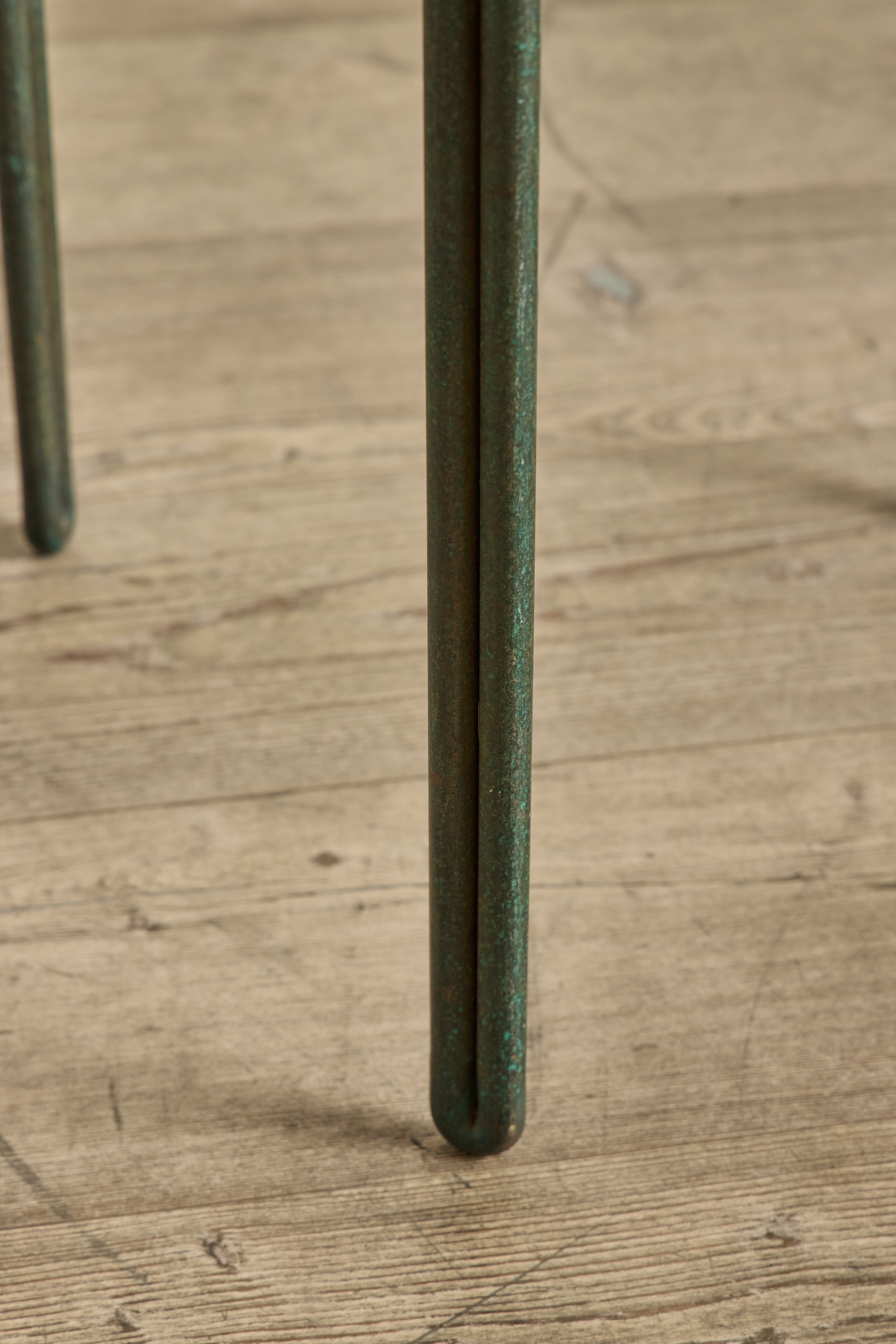 Pair of Bronze & Glass Side Tables