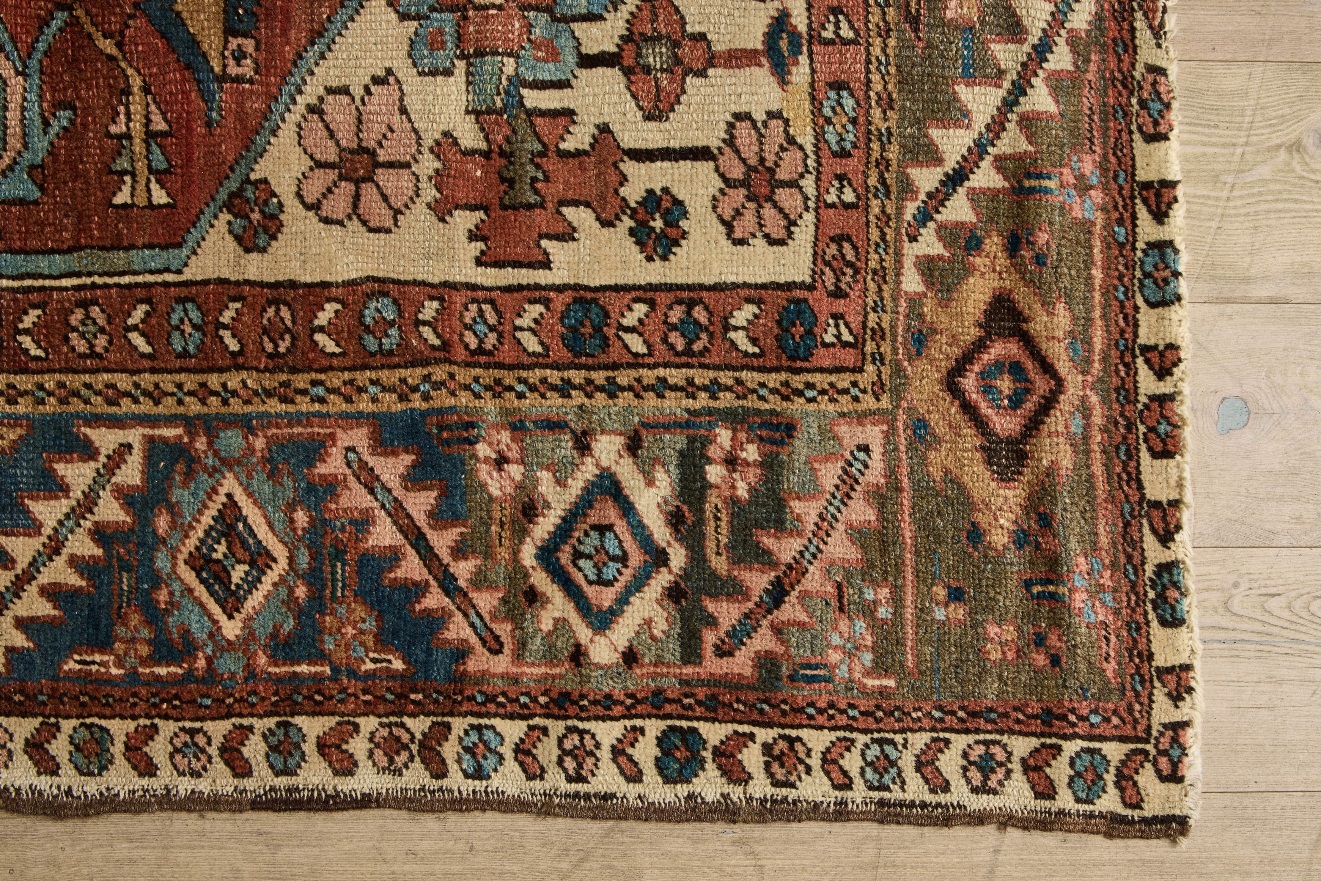 Blush & Blue Serapi Rug 9’ x 12’ 1”