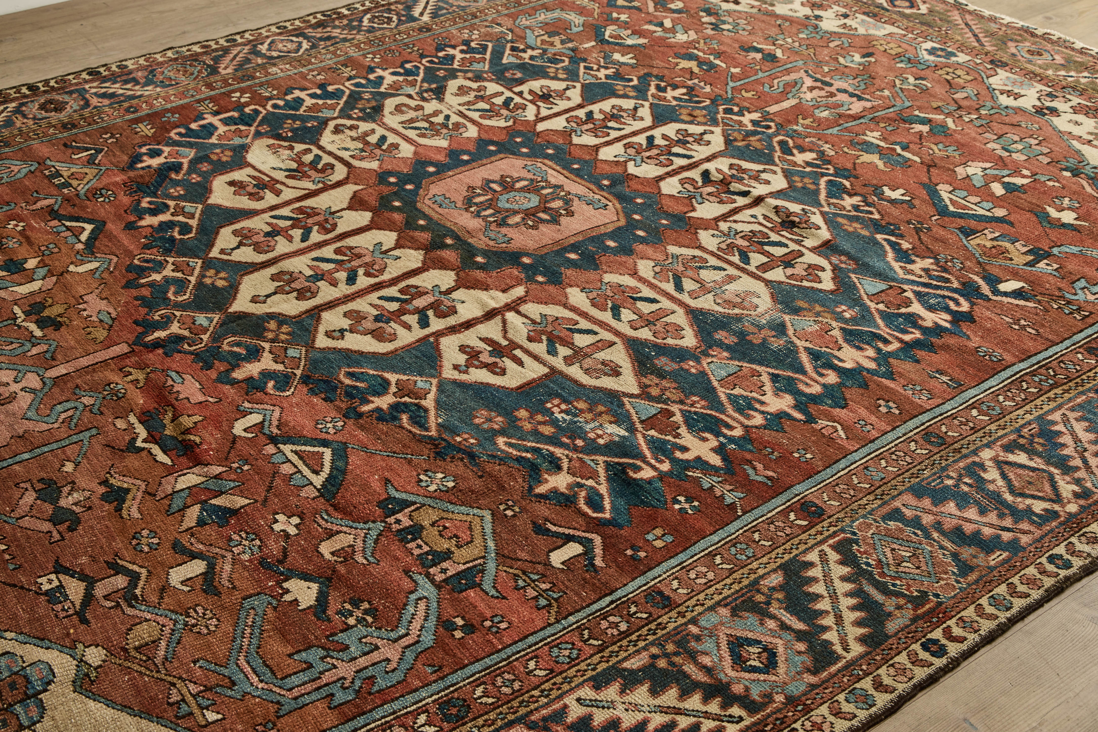 Blush & Blue Serapi Rug 9’ x 12’ 1”